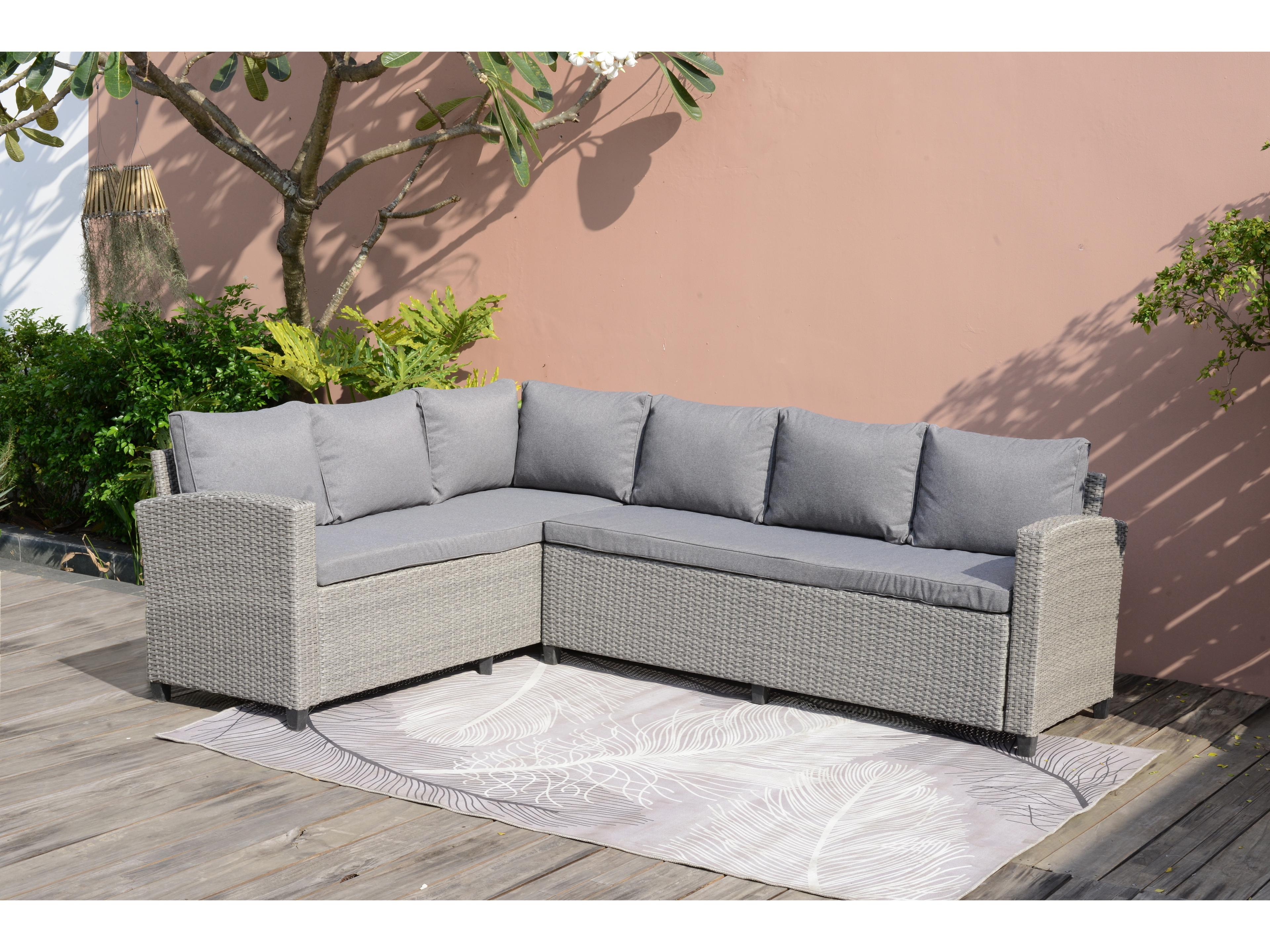 International Home Miami Amazonia 2 Piece Wicker/Rattan 5 Person Seating Group