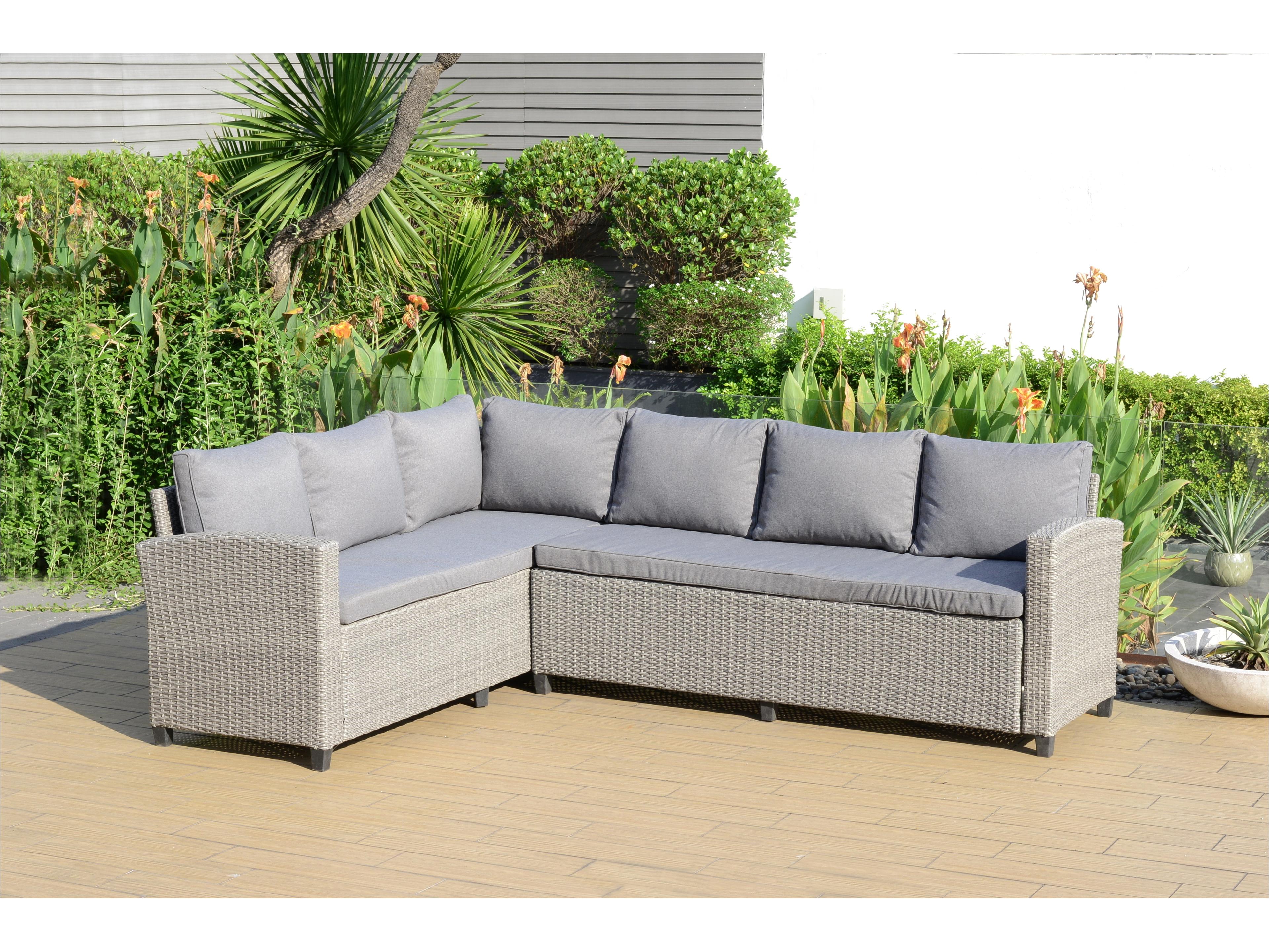 International Home Miami Amazonia 2 Piece Wicker/Rattan 5 Person Seating Group