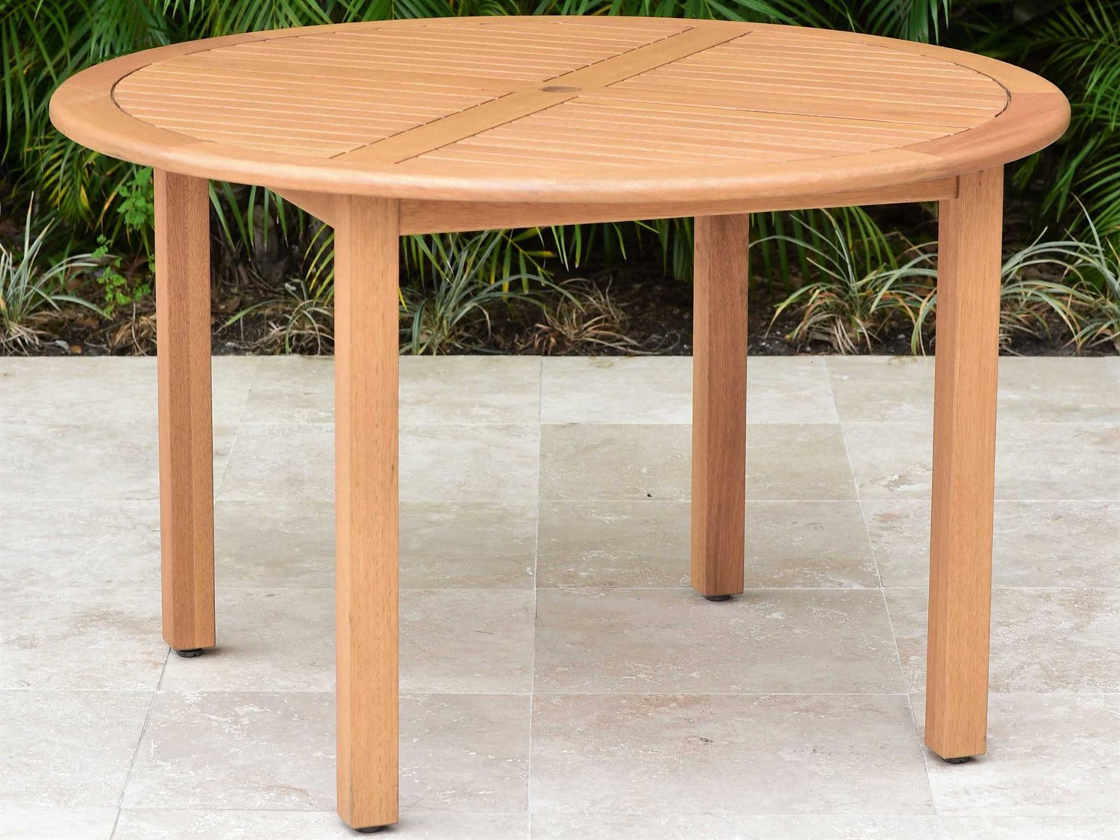 International Home Miami Amazonia Charlotte 5 Piece Round Wood Patio Dining Set