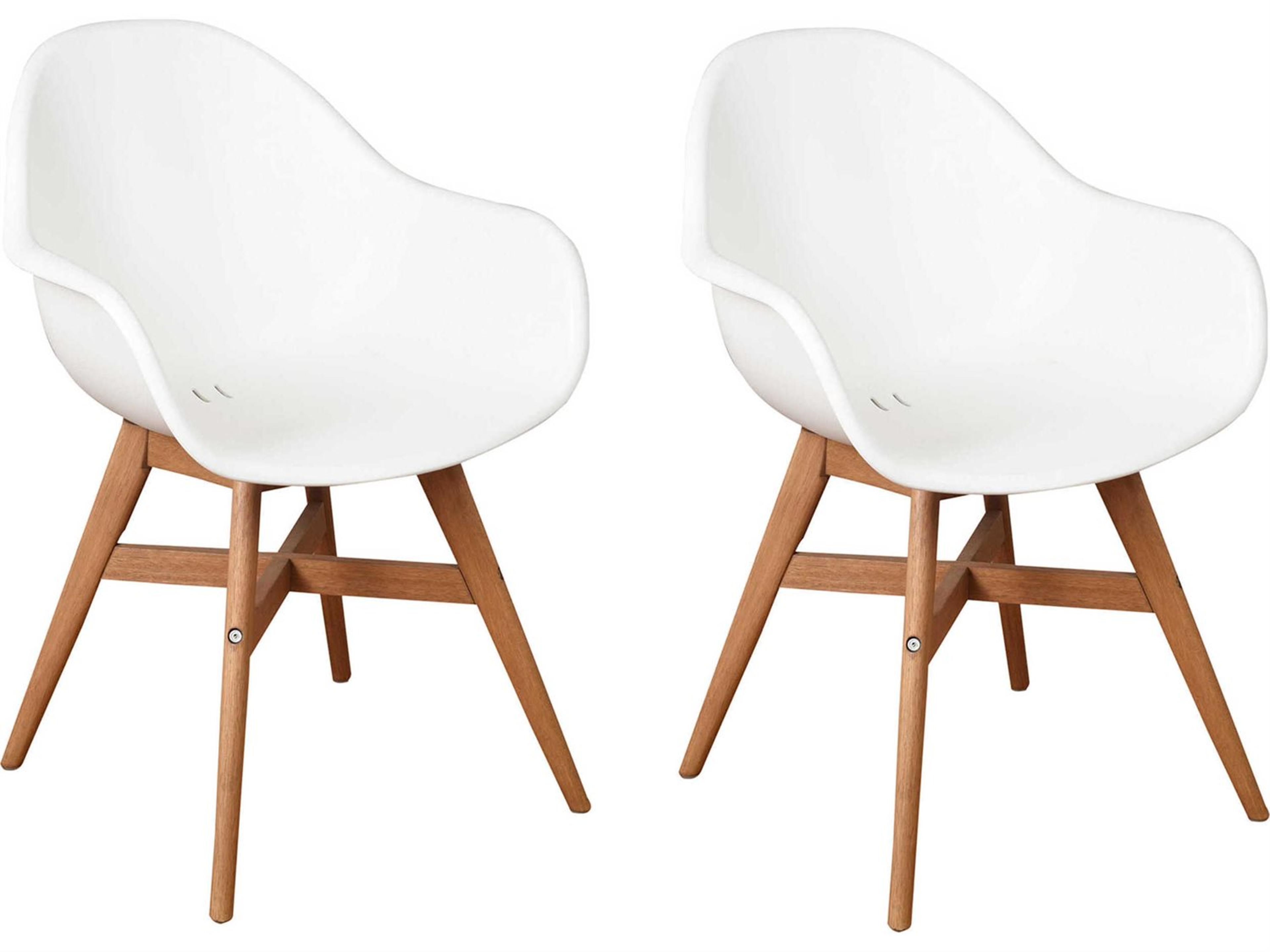 International Home Miami Amazonia Charlotte 5 Piece Round Wood Patio Dining Set