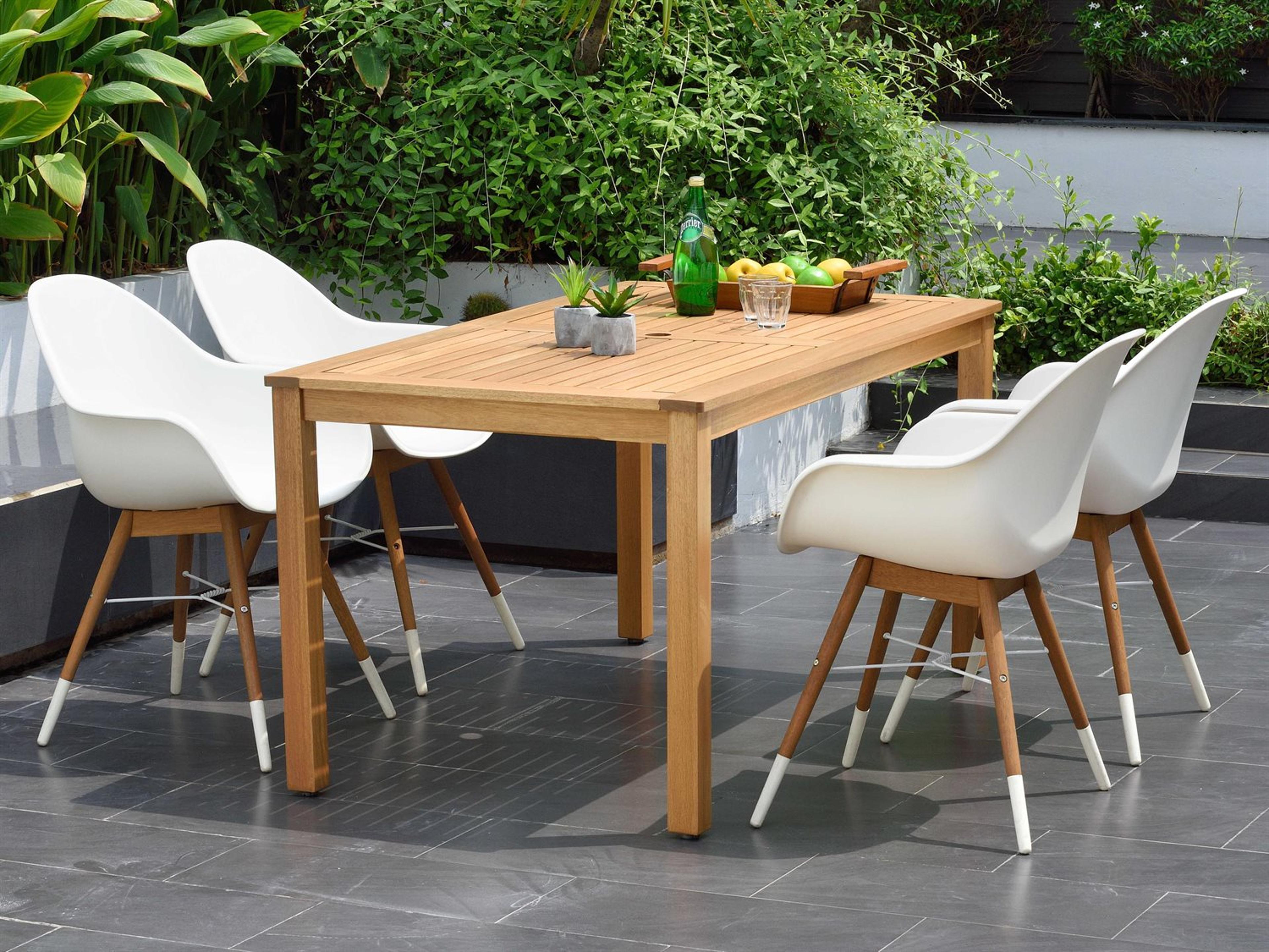 Amazonia Charlotte 5 Piece Rectangular Wood Outdoor Dining Set