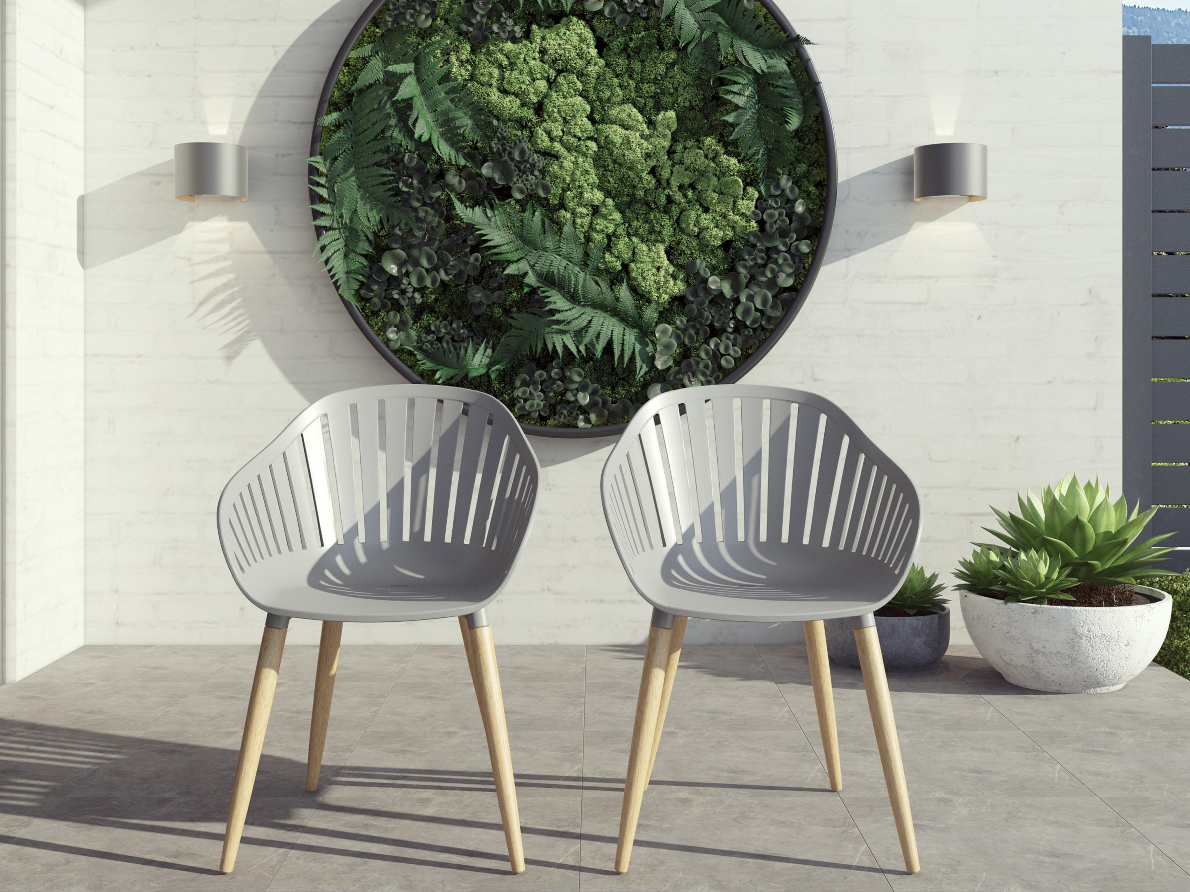 Amazonia 2 Piece Chairs Set Teak Finish