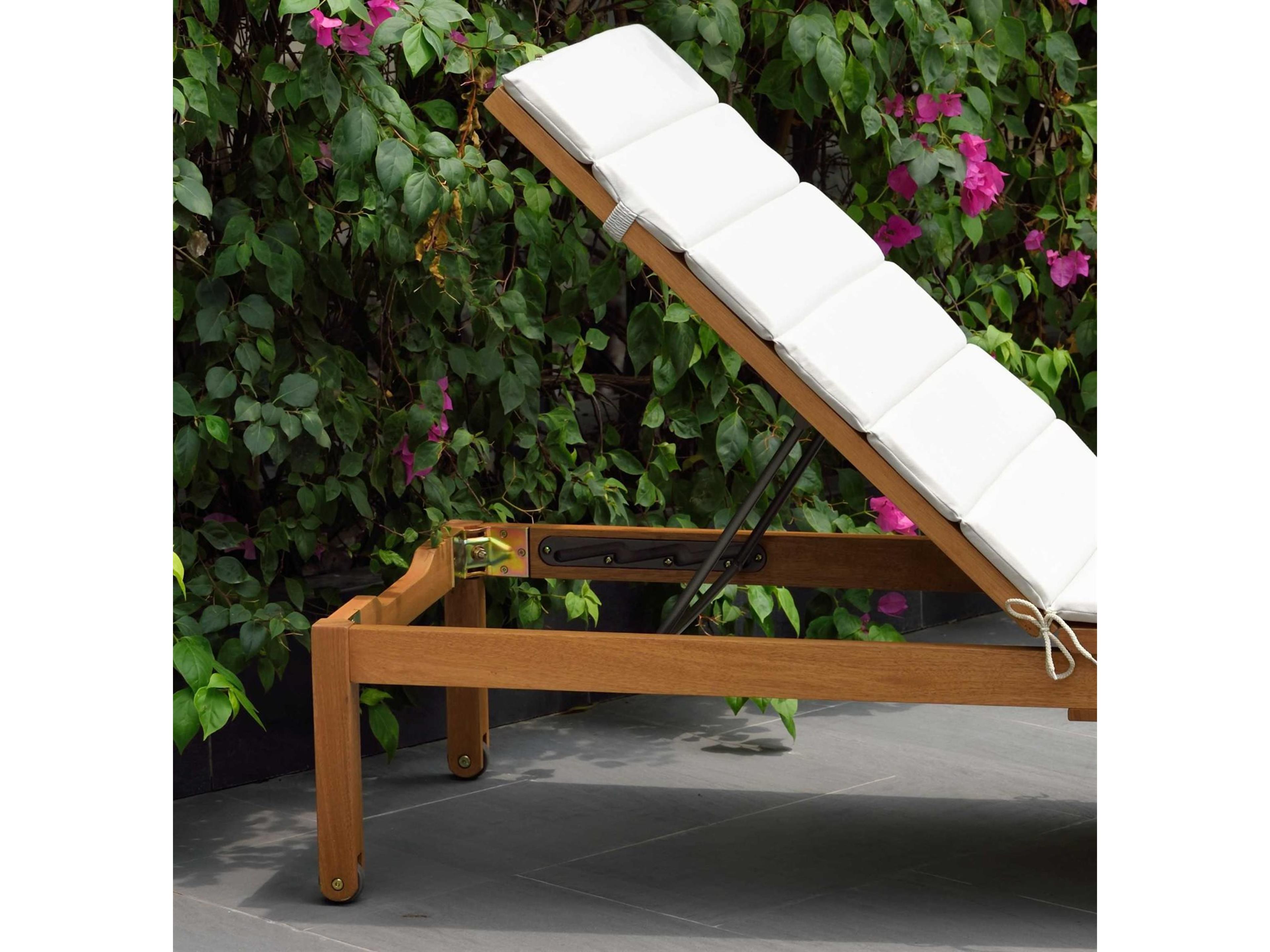 International Home Miami Amazonia Karen 2 Piece Wood Patio Chaise Lounge Set