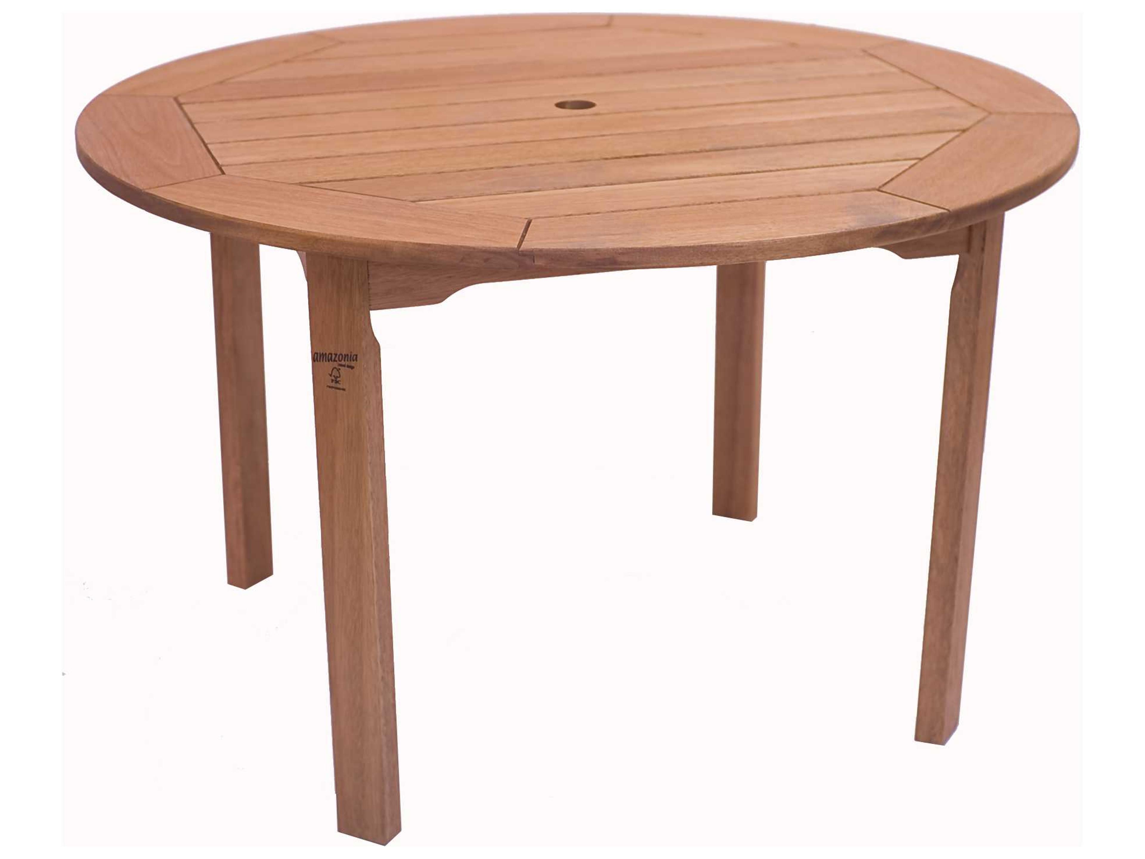 International Home Miami Amazonia Eucalyptus Round Five Piece Arizona Outdoor Patio Dining Set