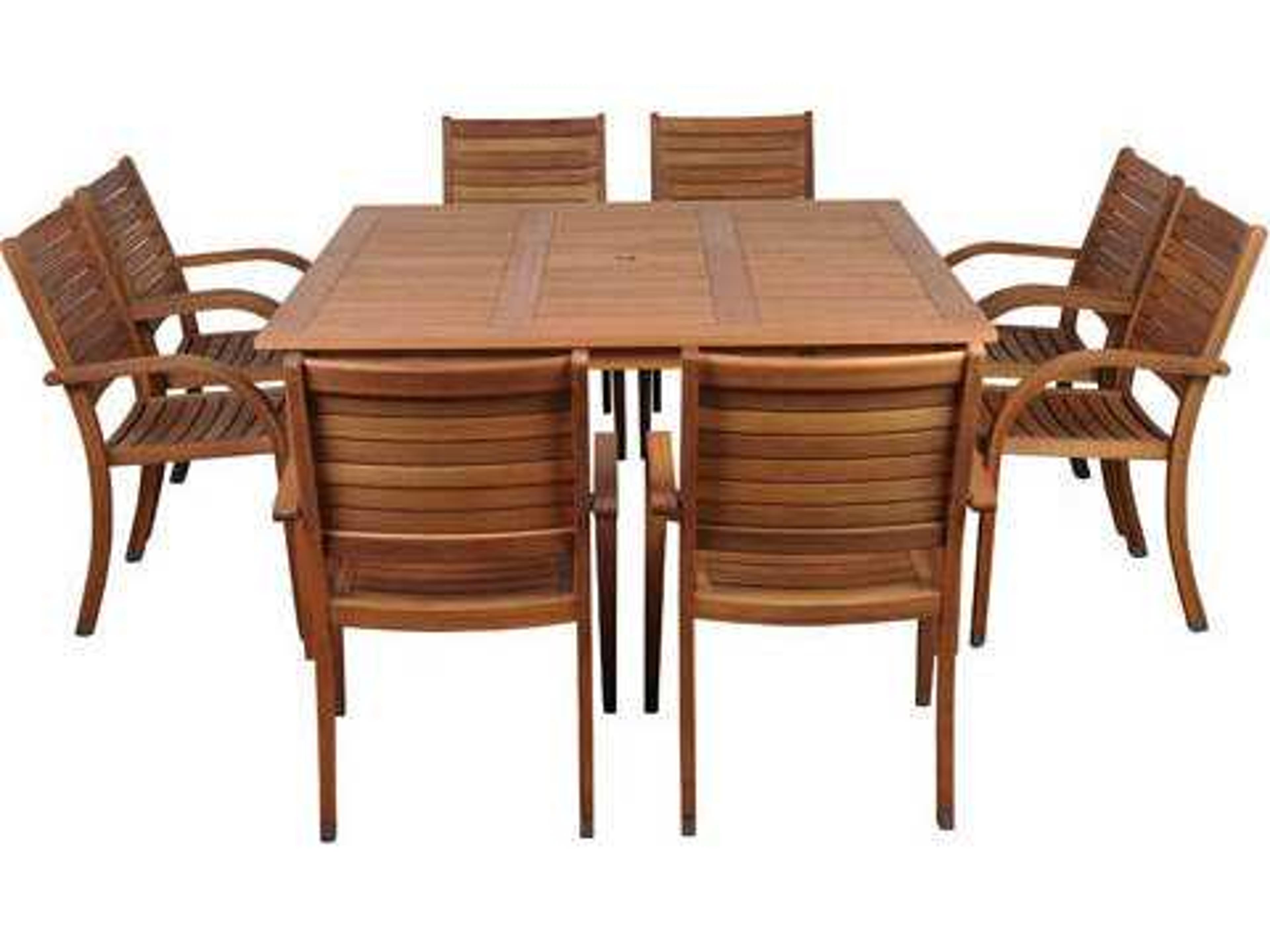 Amazonia Eucalyptus Square Nine Piece Arizona Outdoor Dining Set