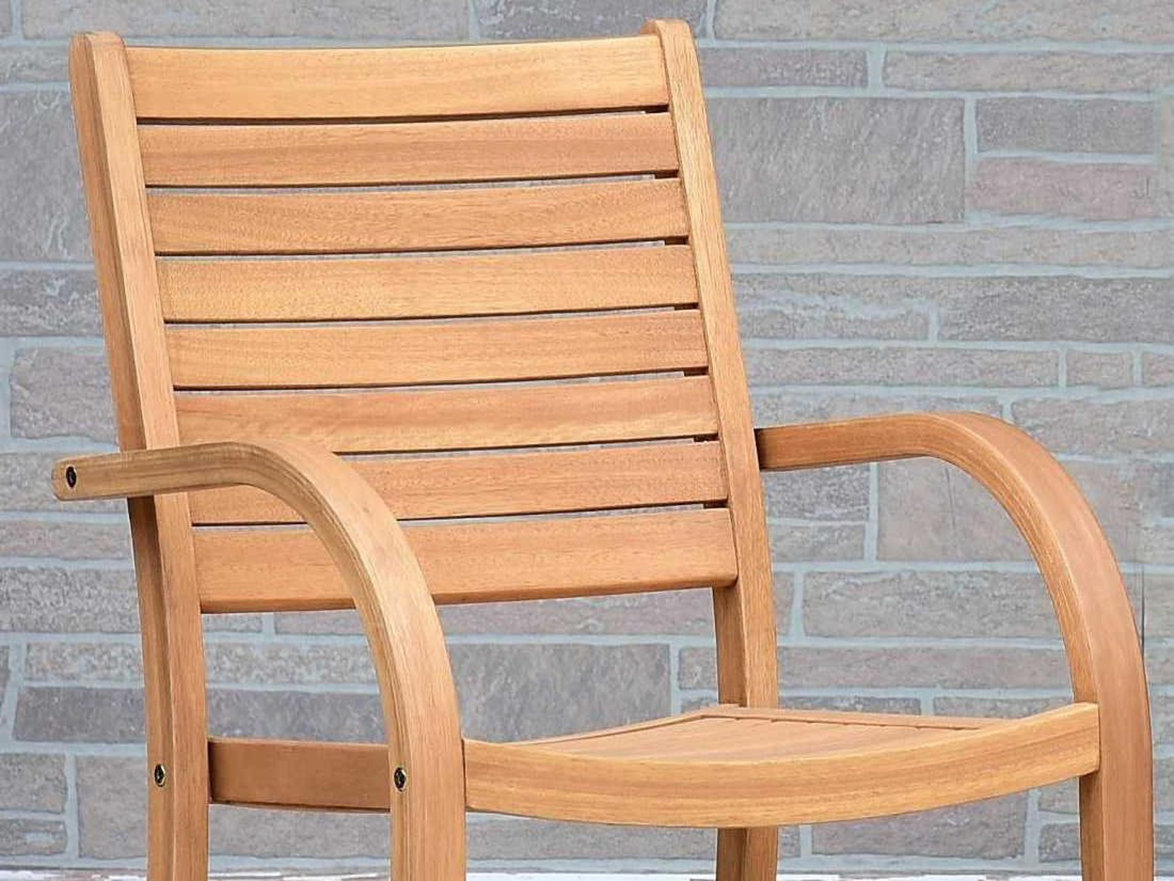 International Home Miami Amazonia Eva 4 Piece Wood Outdoor Patio Dining Chair Set