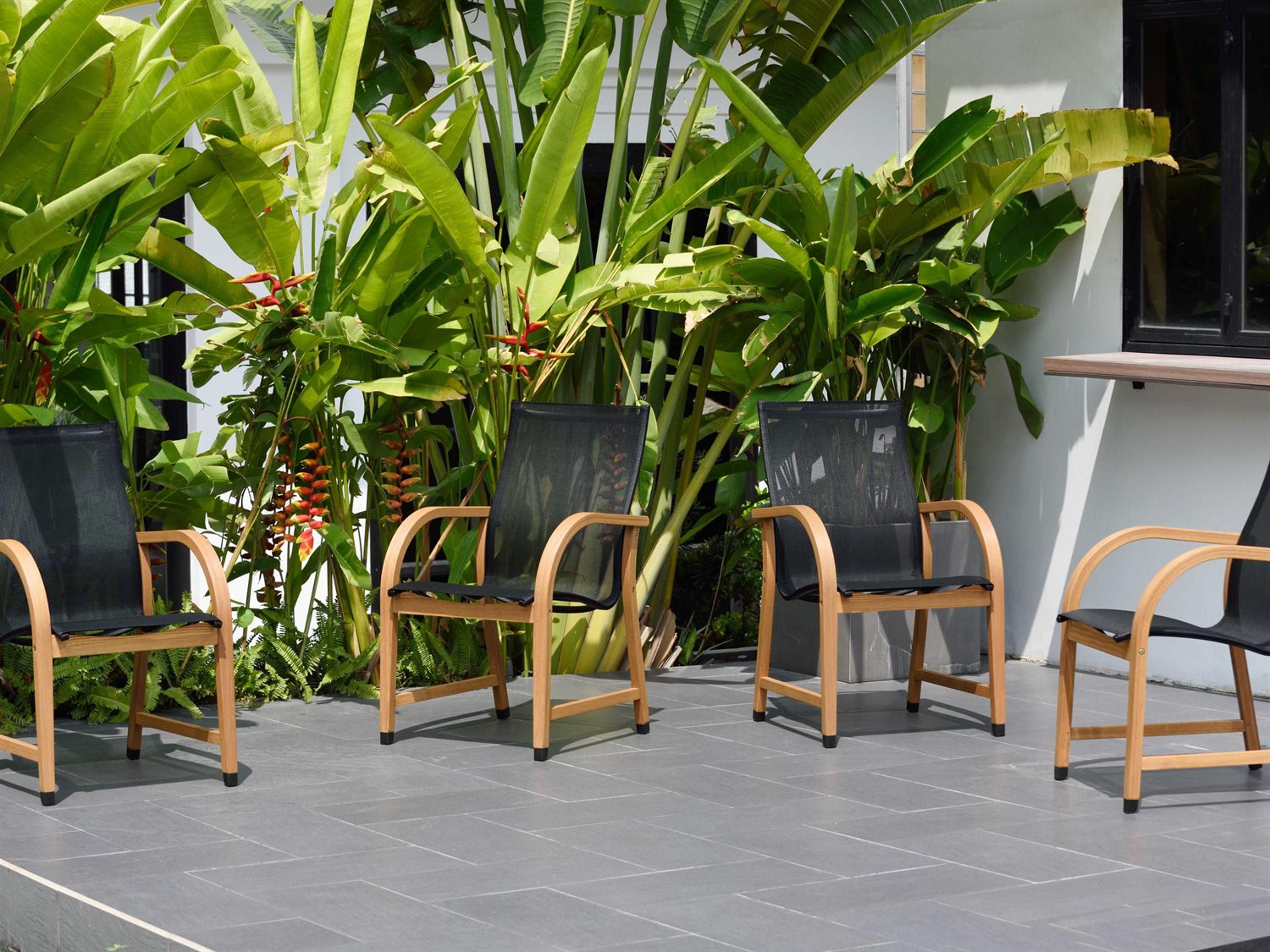 International Home Miami Amazonia Maria 4 Piece Sling Patio Dining Chair Set