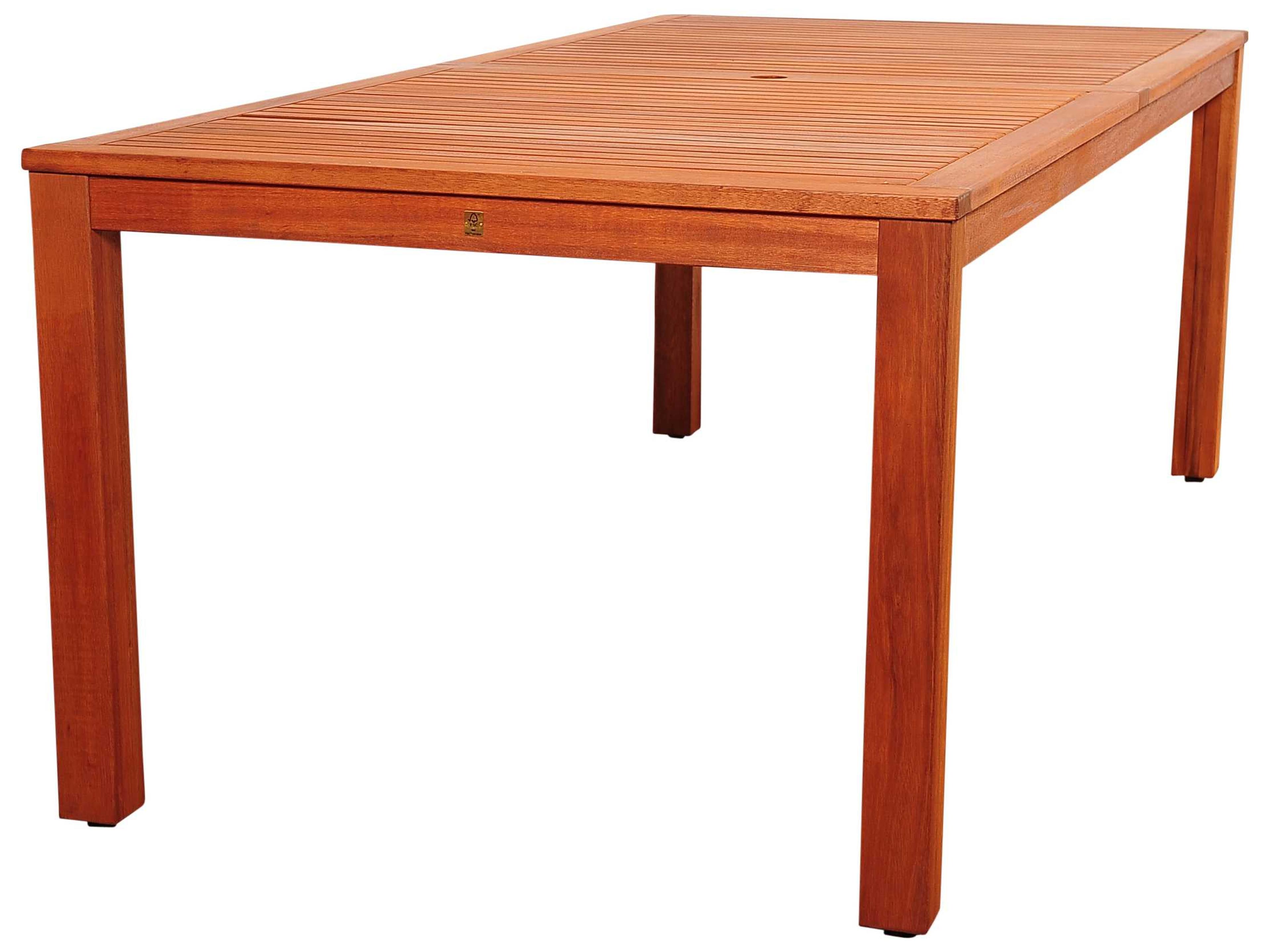 International Home Miami Amazonia Eucalyptus Bristol 7 Piece Eucalyptus Rectangular Outdoor Patio Dining Set