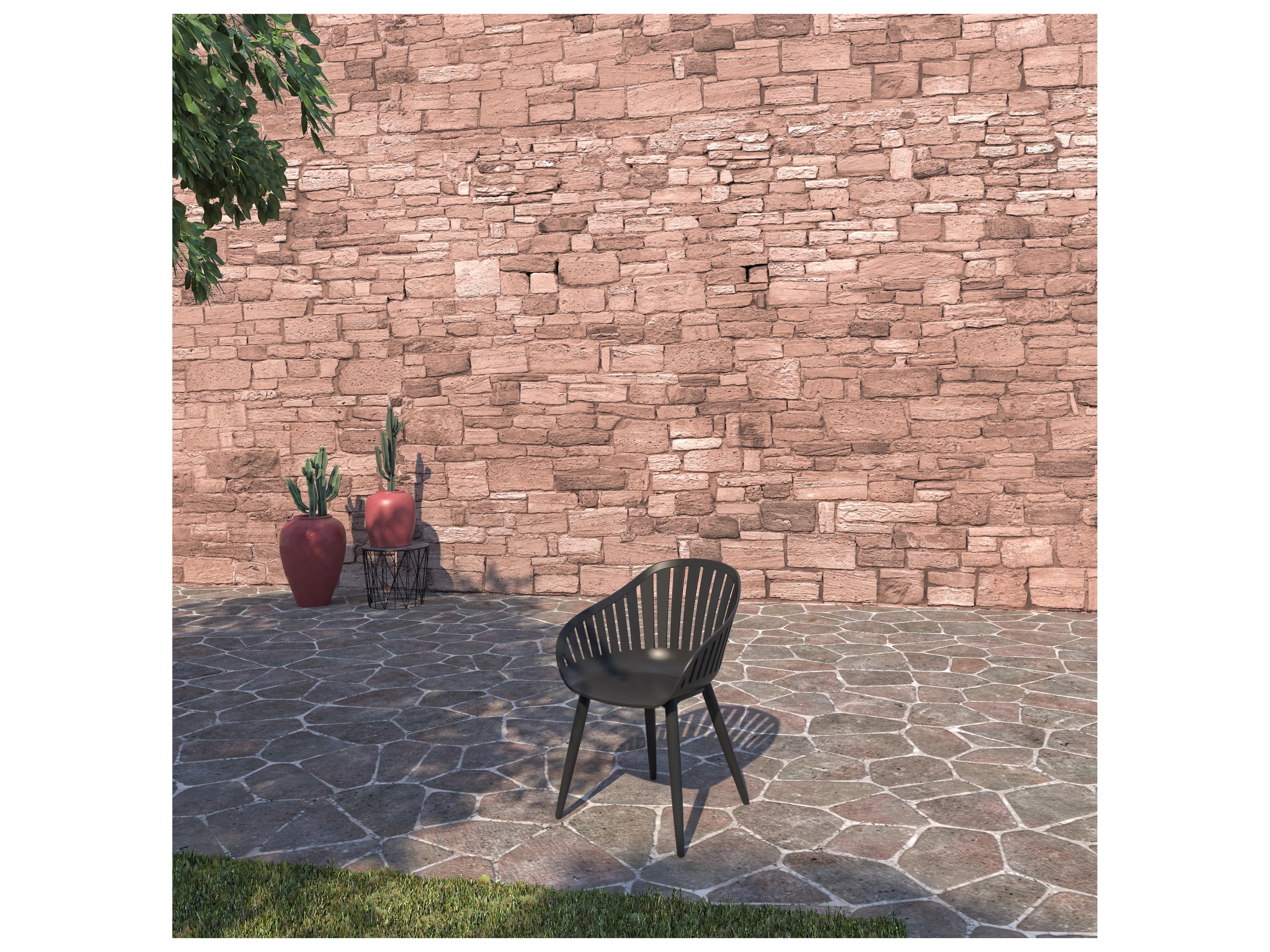 International Home Miami Amazonia Wood Aluminum Brown/Black 7 Piece Rectangular Patio Dining Set