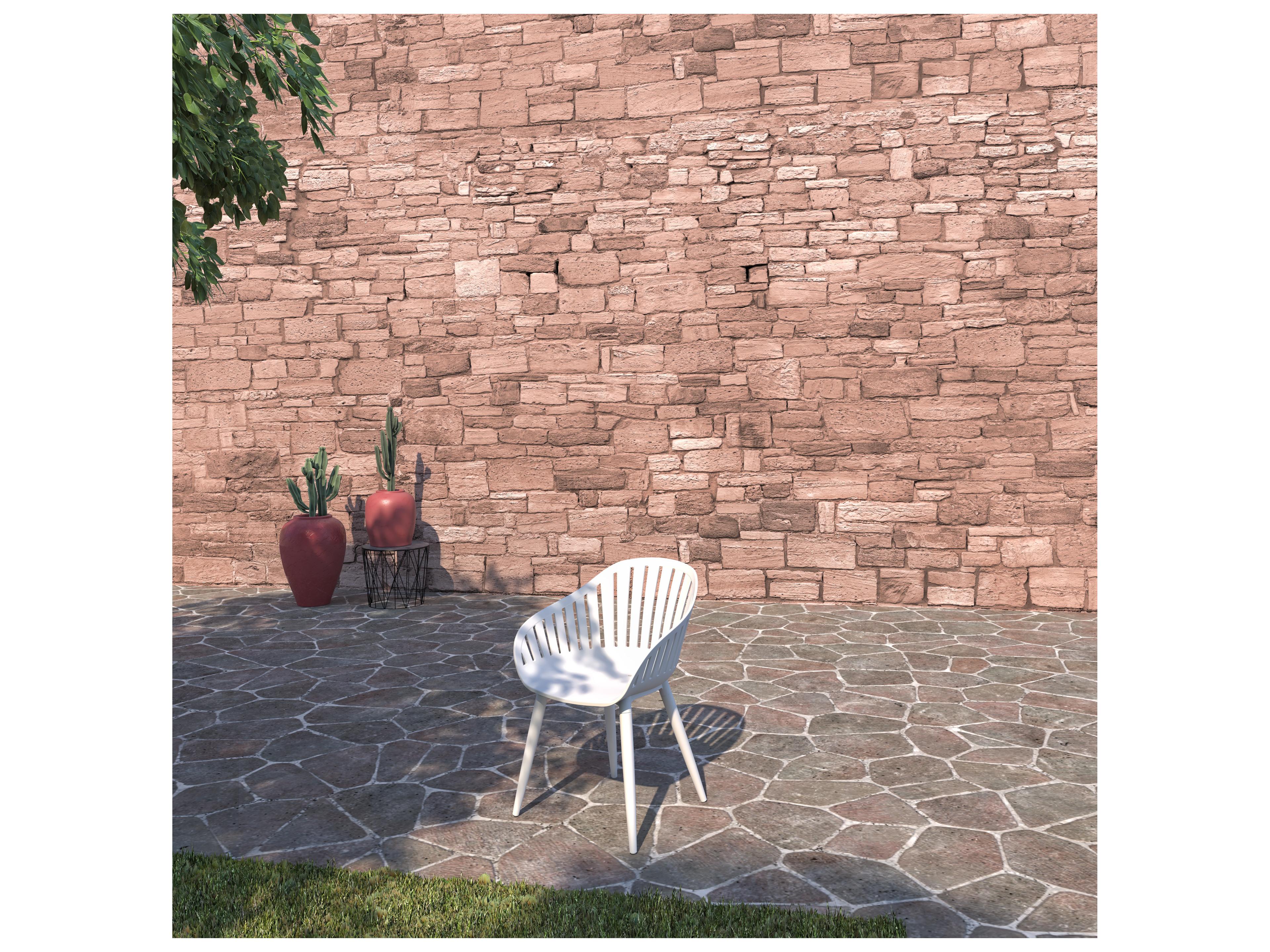 International Home Miami Amazonia Wood Aluminum Brown/White 7 Piece Rectangular Outdoor Patio Dining Set