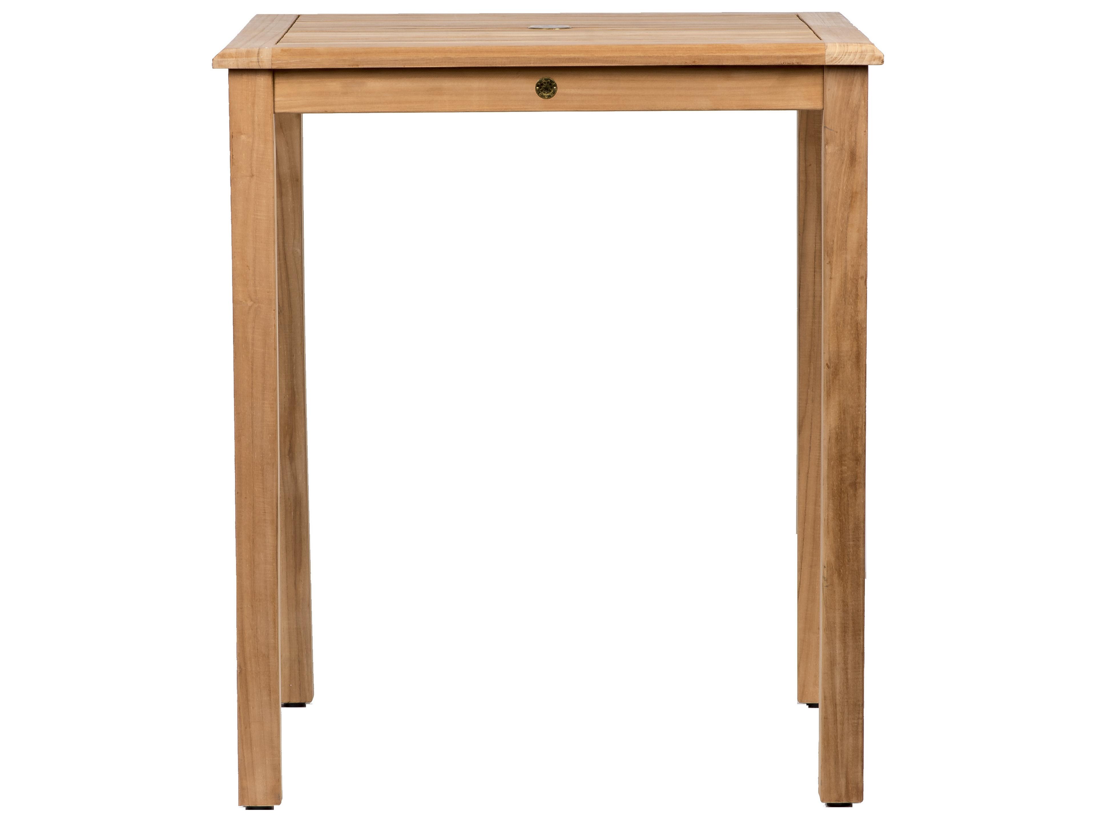 International Home Miami Amazonia 5 Piece Ares teak 100% FSC Certified Solid Wood Bar Table For Outdoor & Indoor With Side Bar Chair Dinning Set