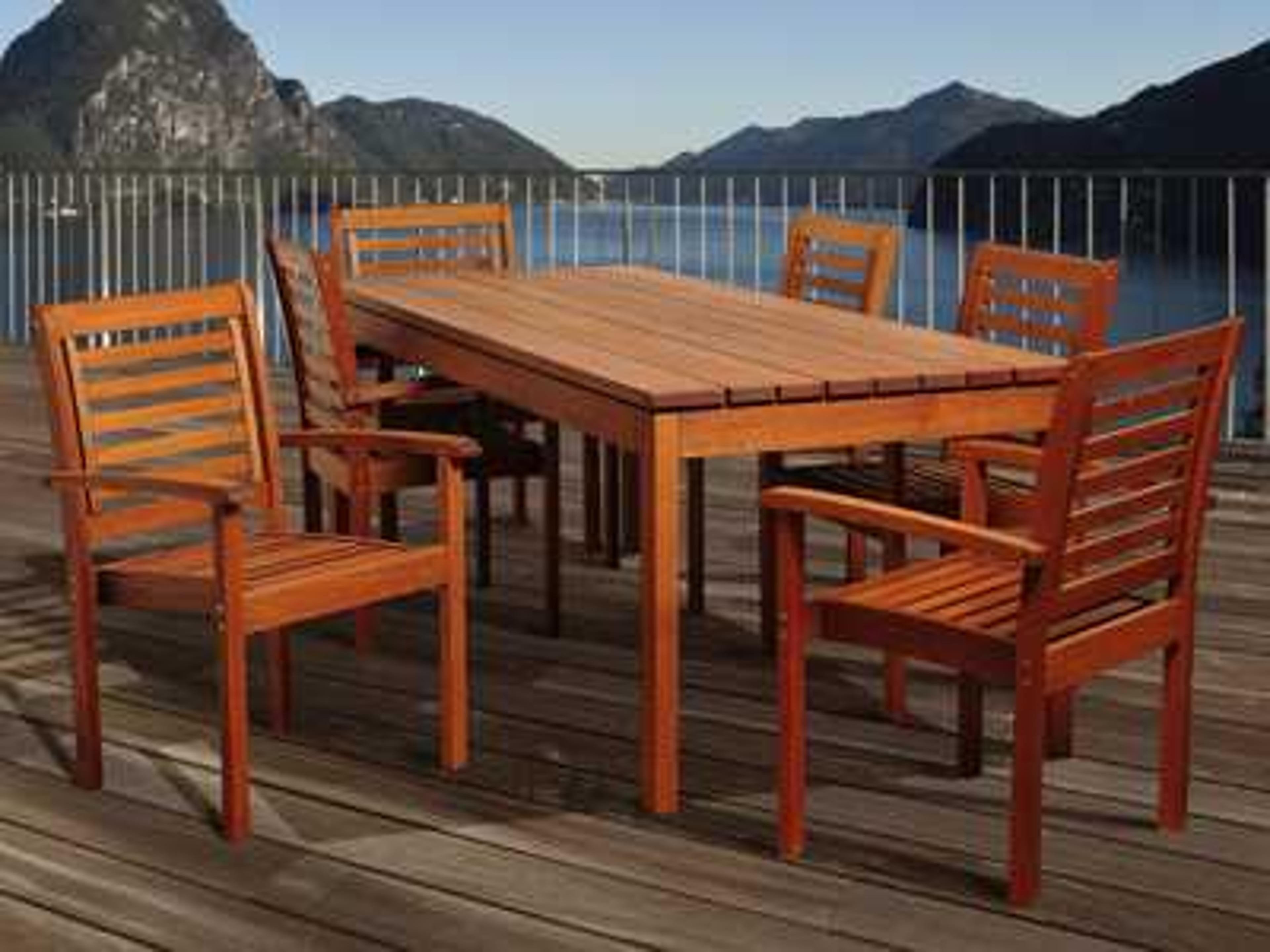 Amazonia Eucalyptus Rectangular Seven Piece Emerson Outdoor Dining Set