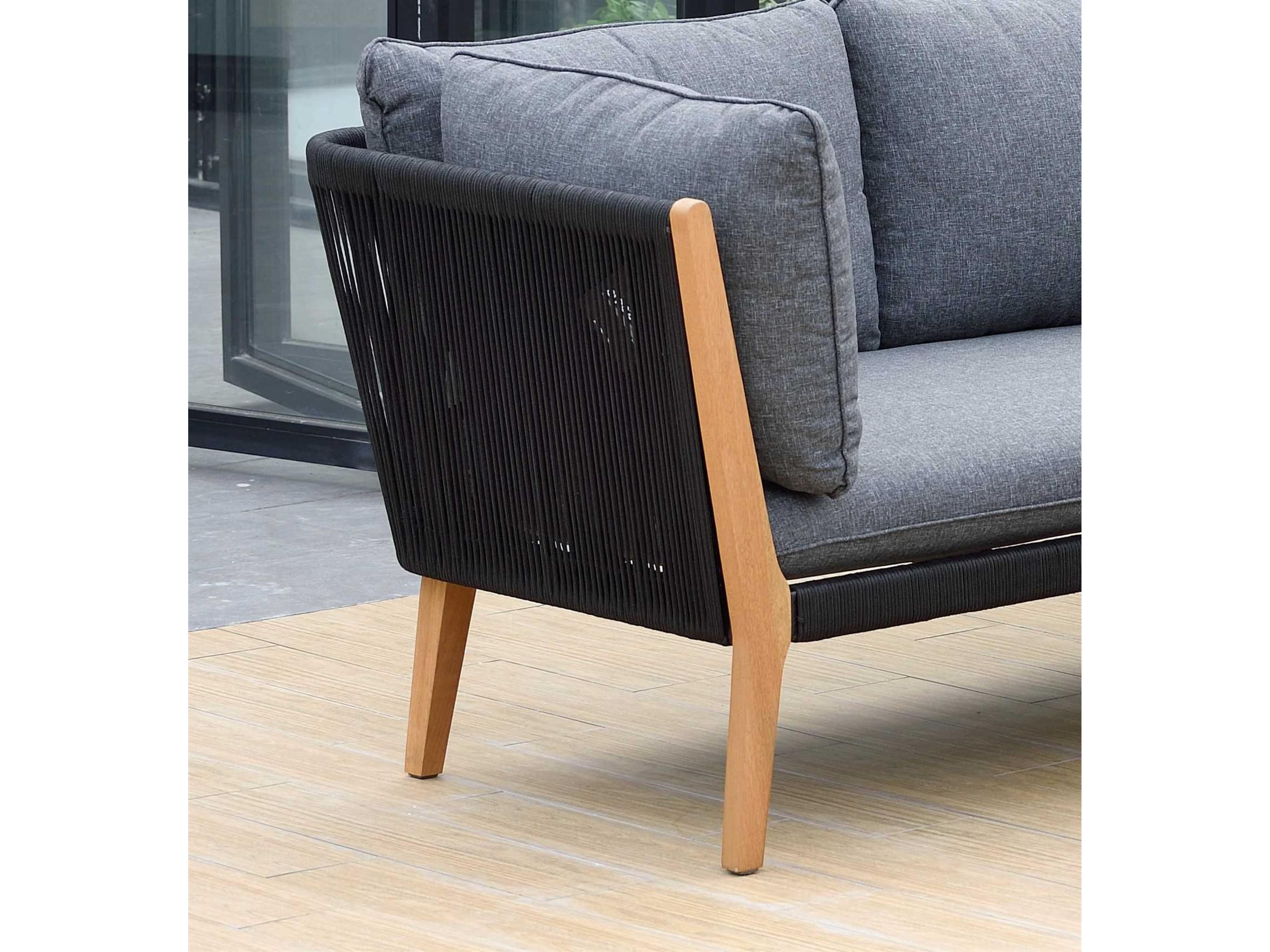 International Home Miami Amazonia Malmo 8 Piece Wood Outdoor Patio Lounge Set