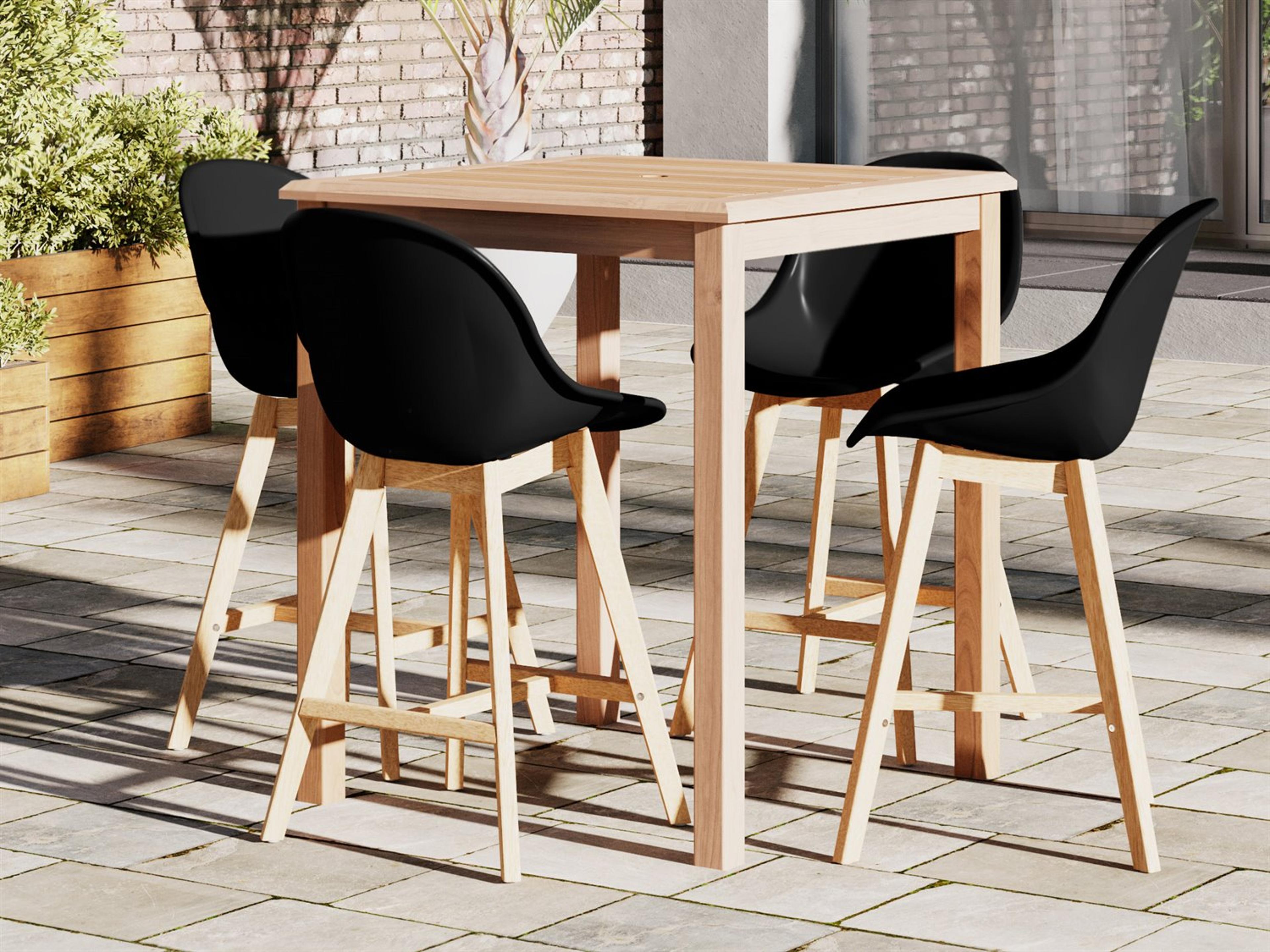 Amazonia Teak Rectangular Seven Piece Budapest Outdoor Dining Set