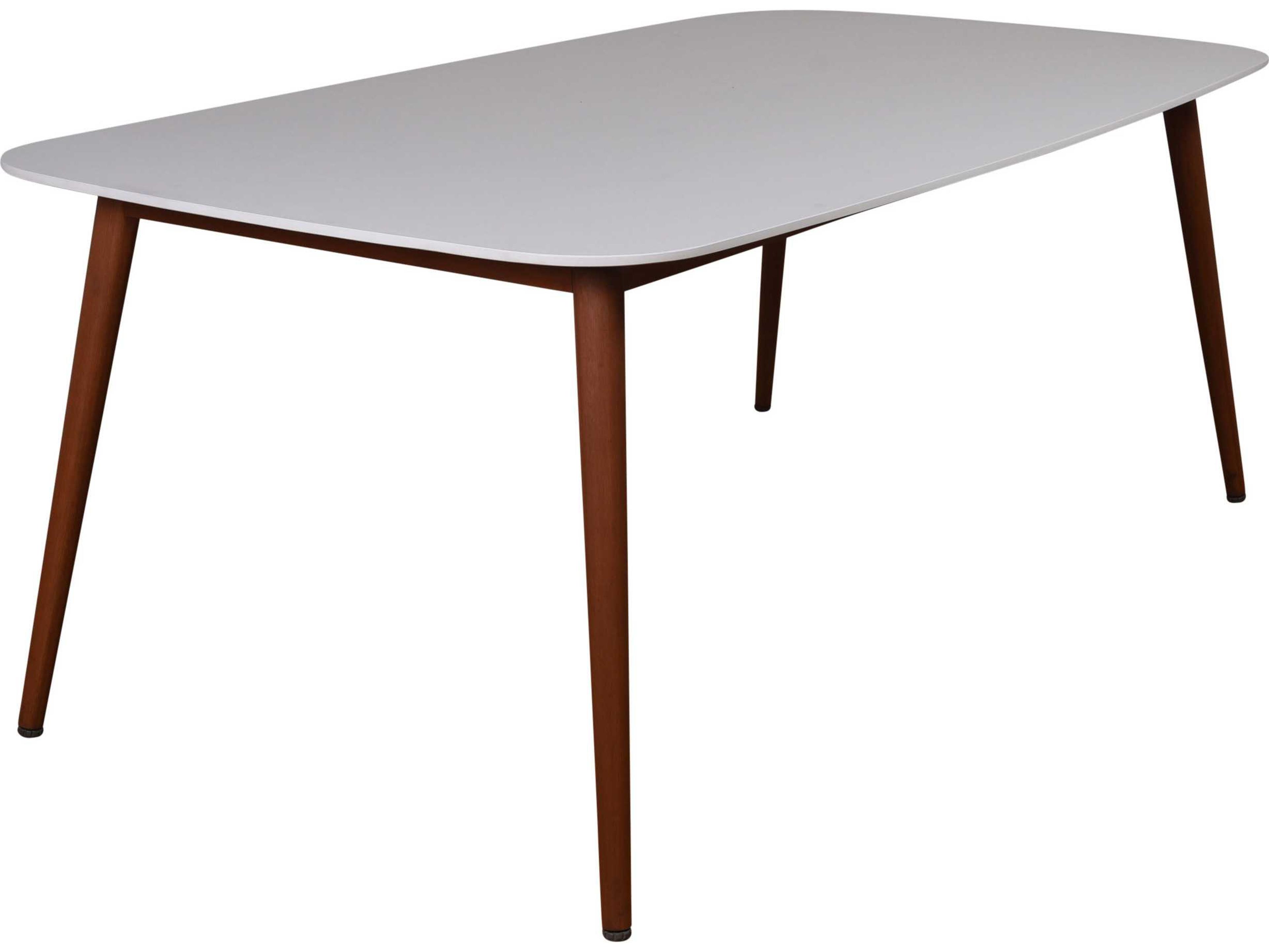 International Home Miami Amazonia Charlotte Deluxe 5 Piece Rectangular Outdoor Dining Set White