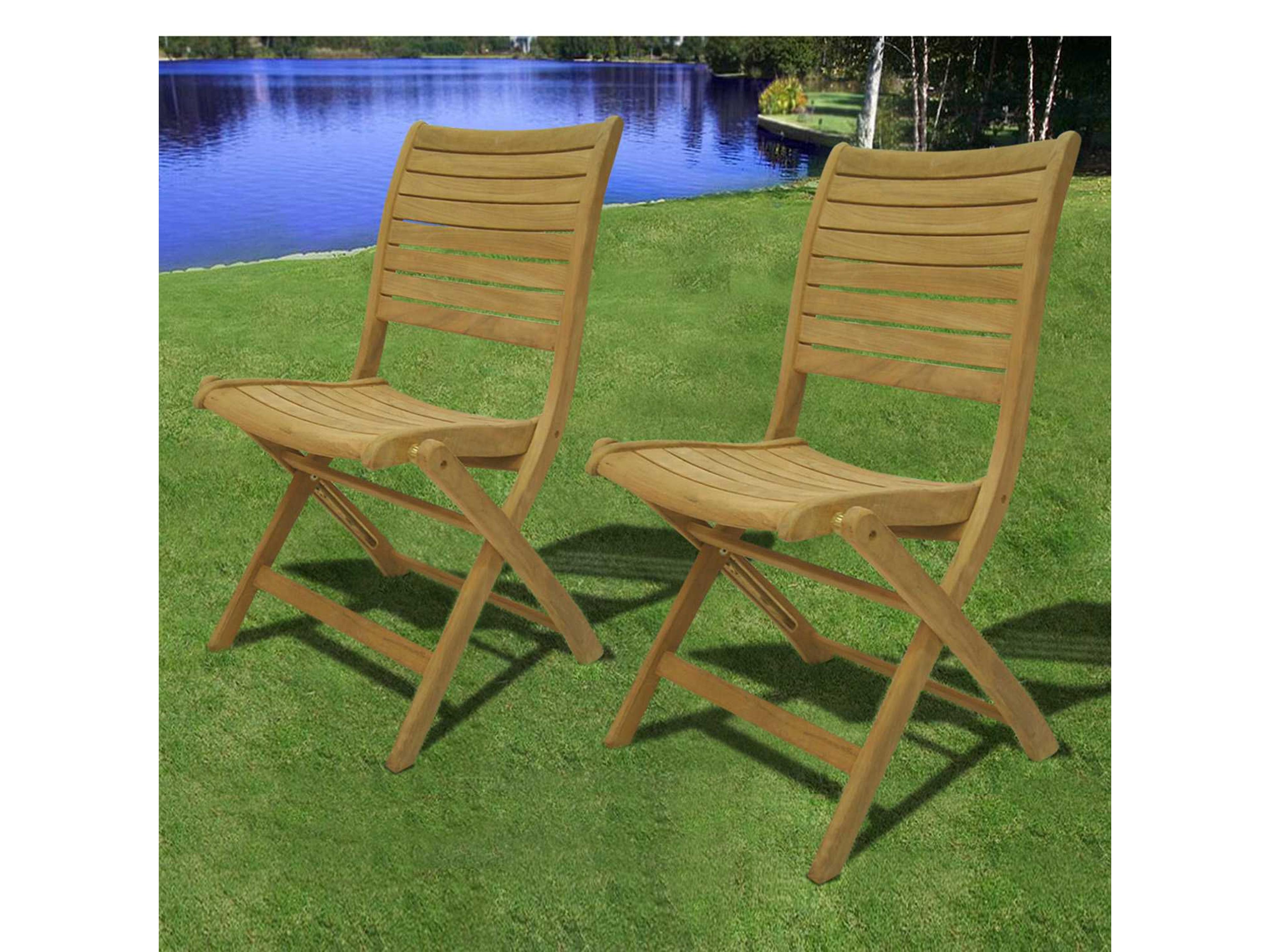 International Home Miami Amazonia Savona 11 Piece Teak Double-Extendable Oval Patio Dining Set