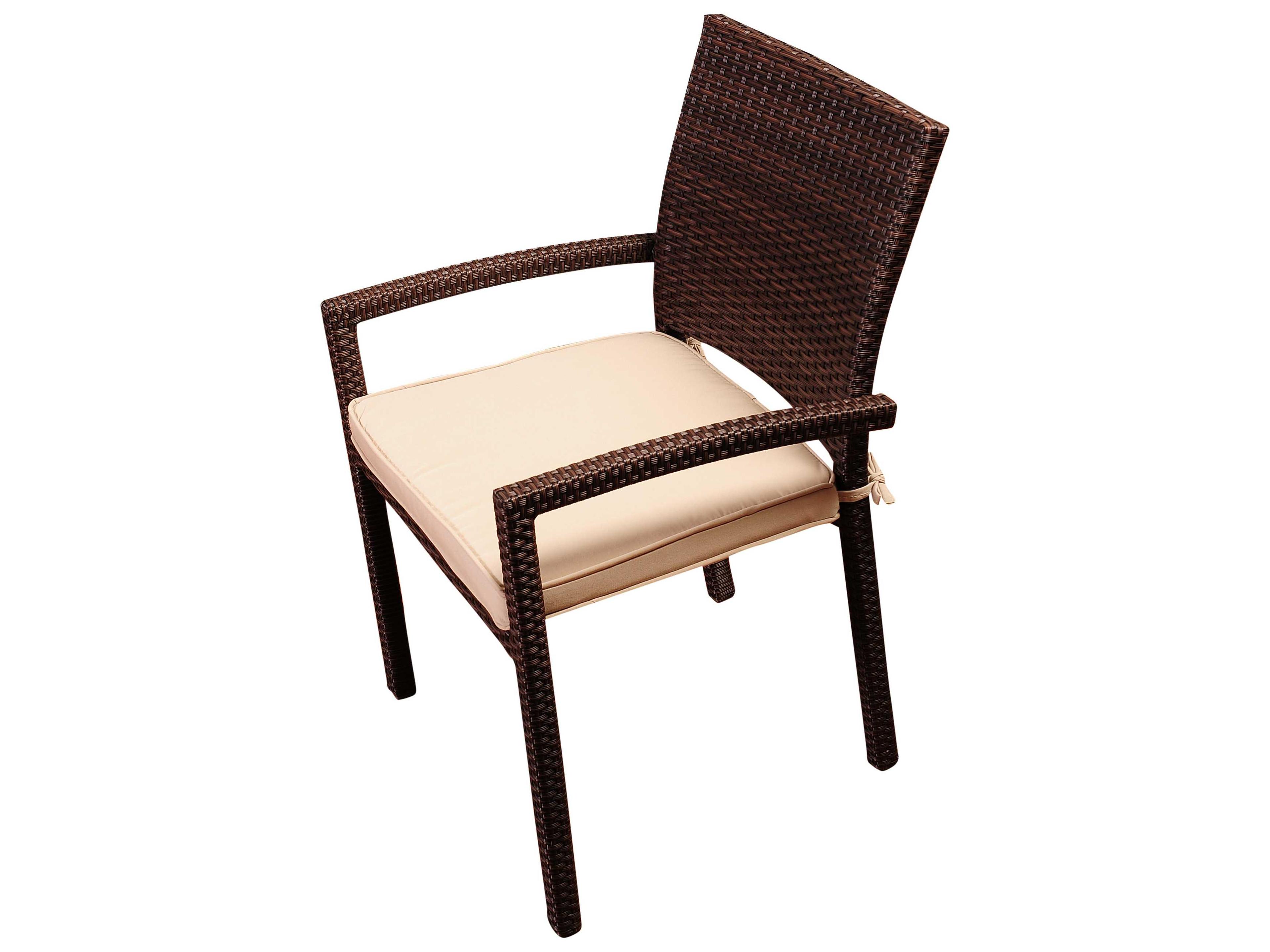 International Home Miami Amazonia Teak Santa Clarita 9 Piece Eucalyptus Rectangular Patio Dining Set with Antique Beige Sunbrella® Cushions