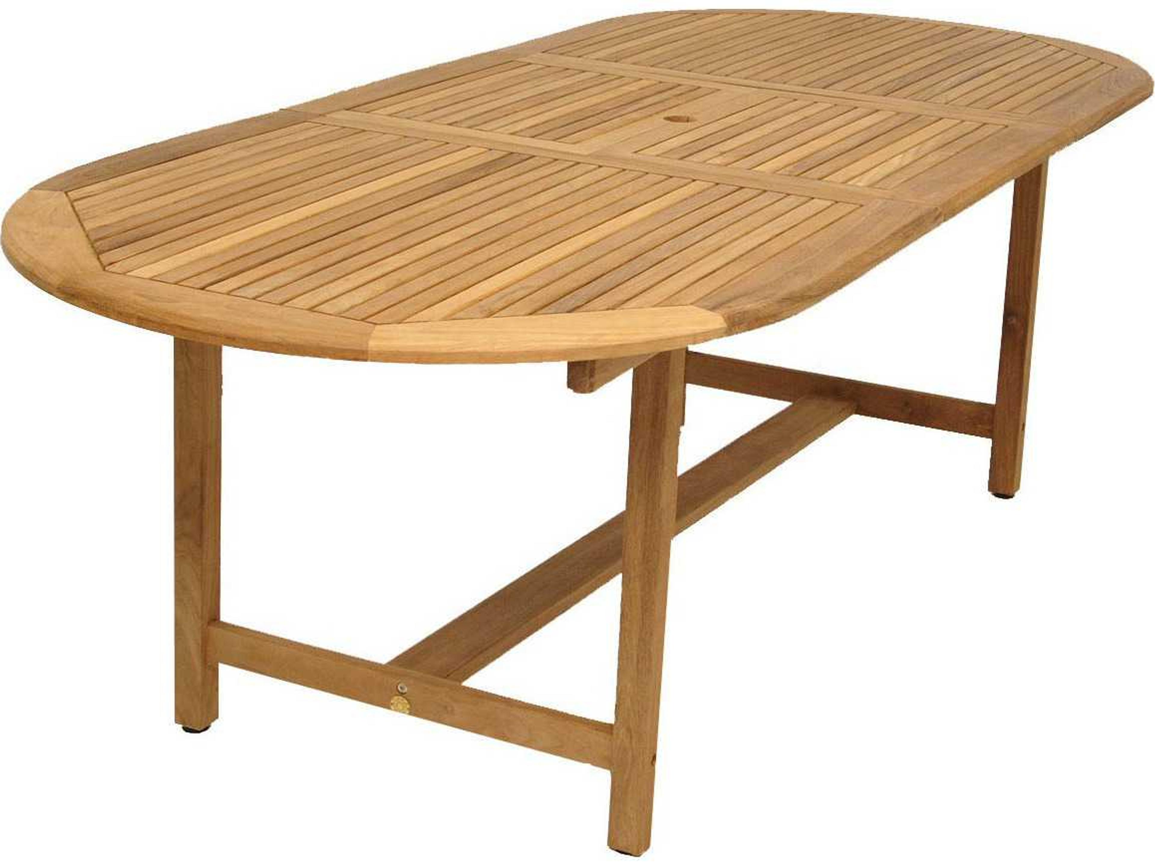 International Home Miami Amazonia Teak Oval Nine Piece Extendable Coventry Outdoor Dining Set