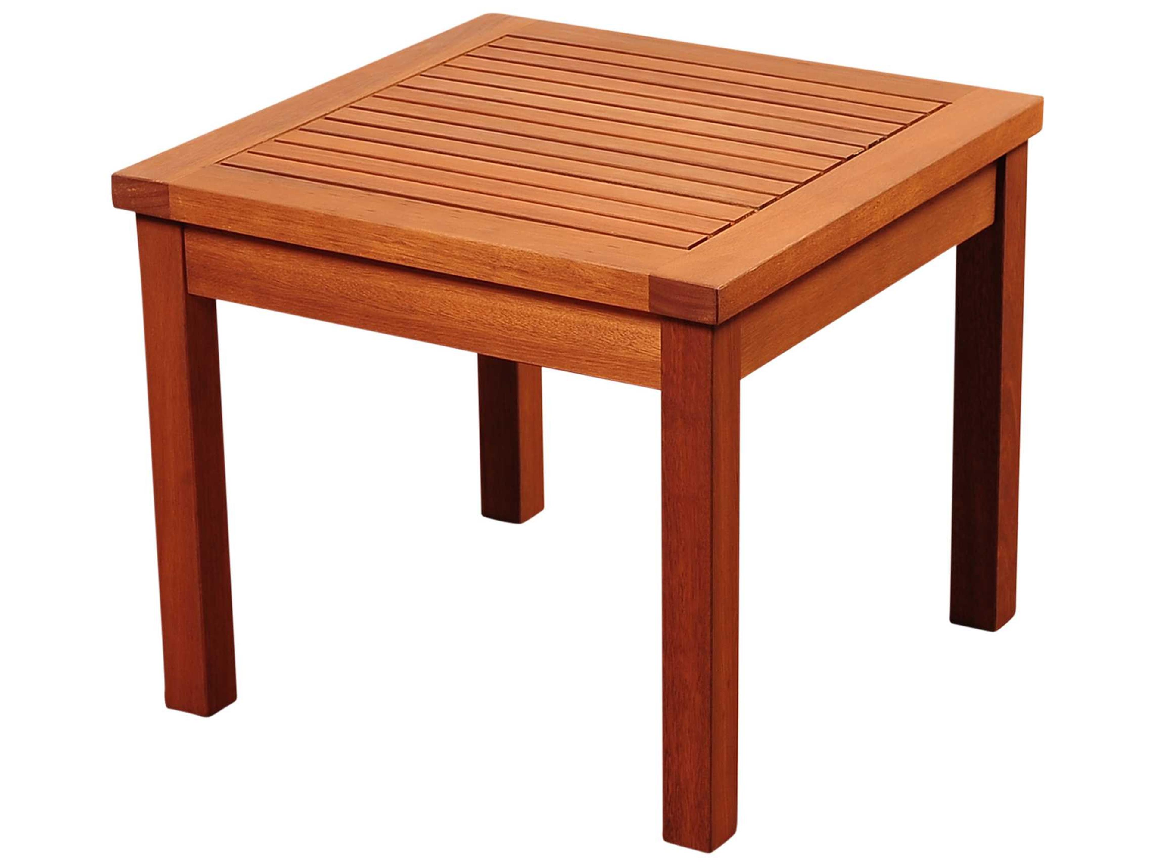 Amazonia Kingsbury Eucalyptus Square Outdoor Side Table