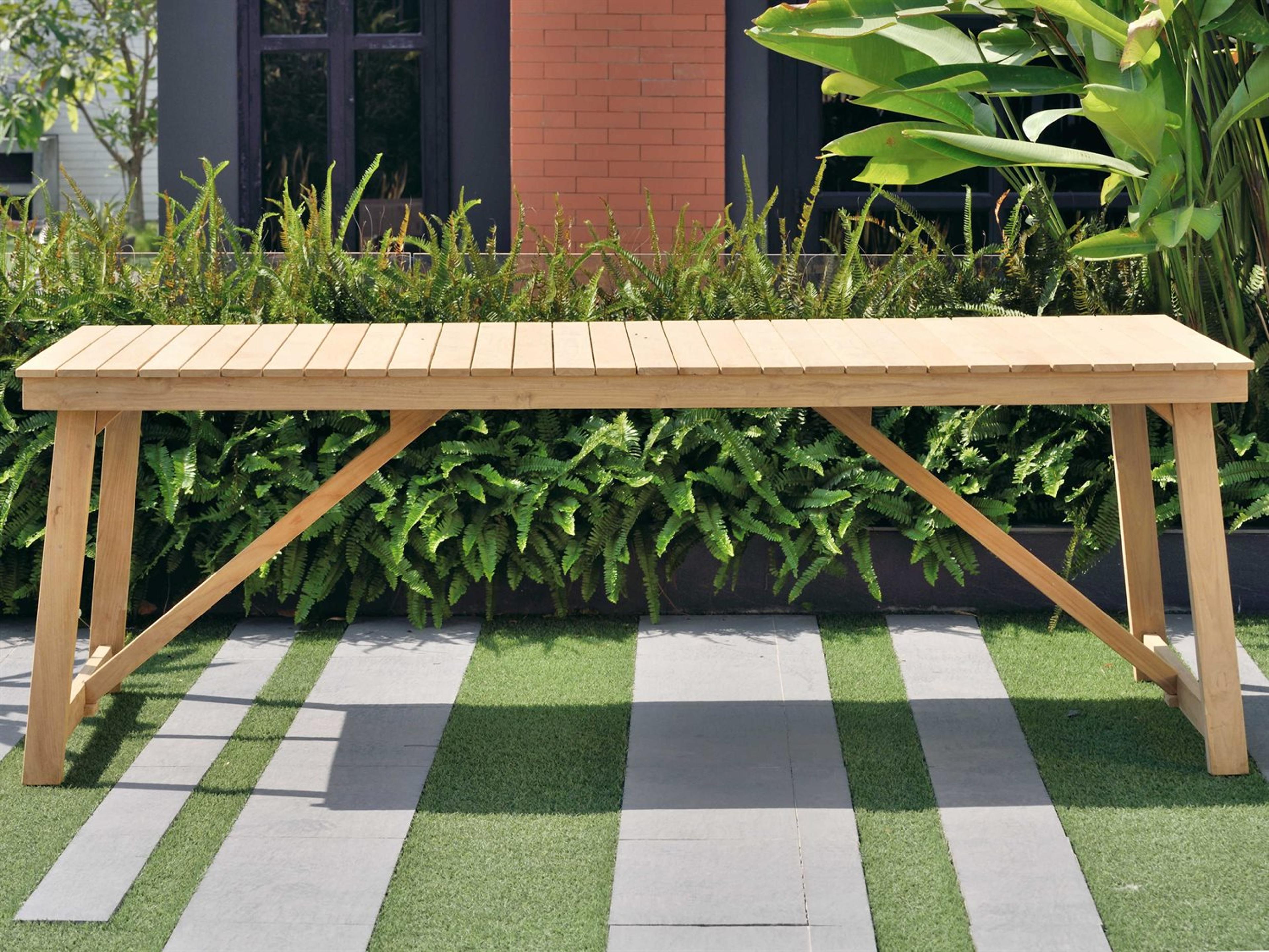 Amazonia Klaire Wood Rectangular Outdoor Dining Table