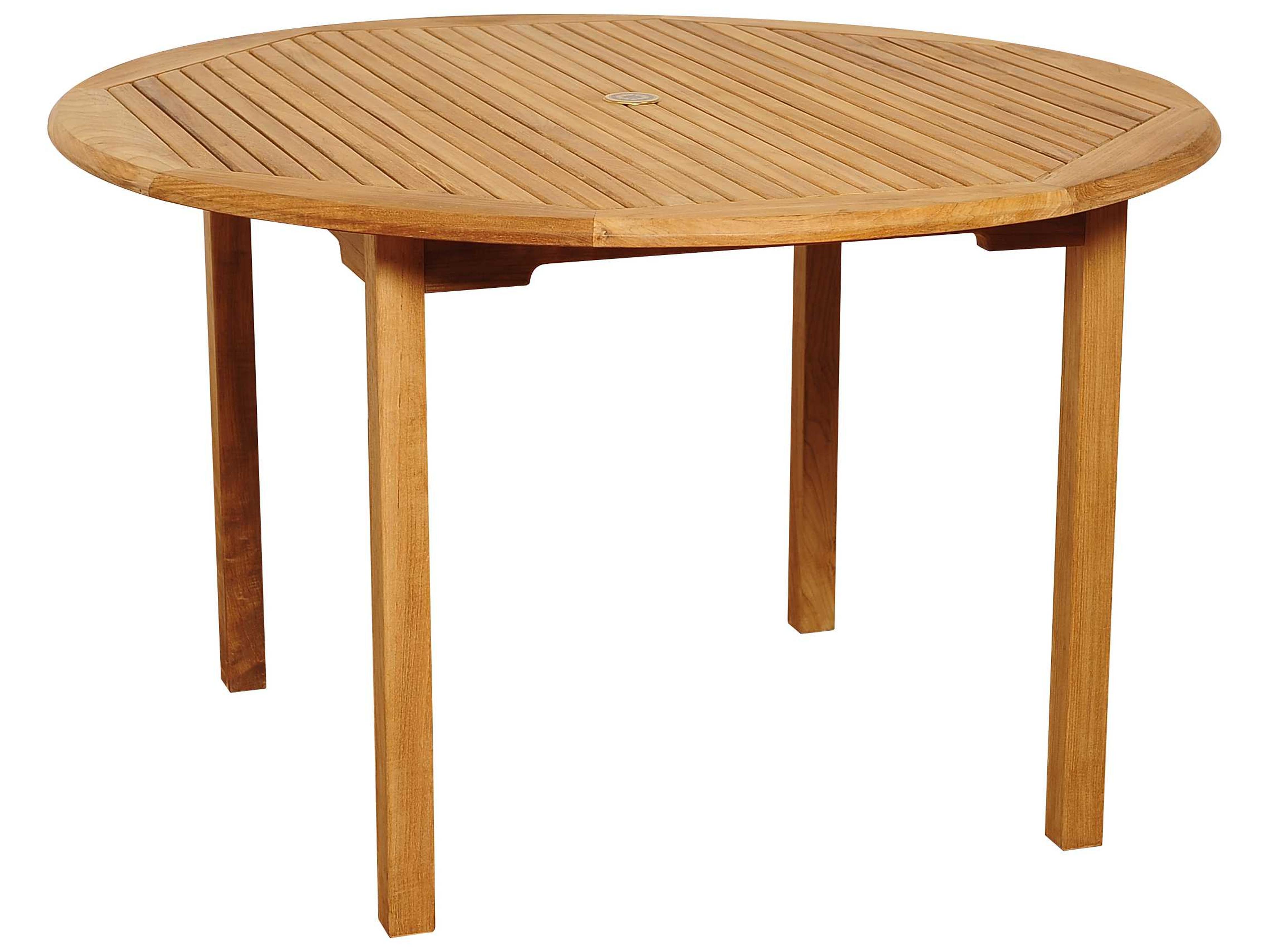 International Home Miami Amazonia Teak Five Piece Round Alex Outdoor Dining Set