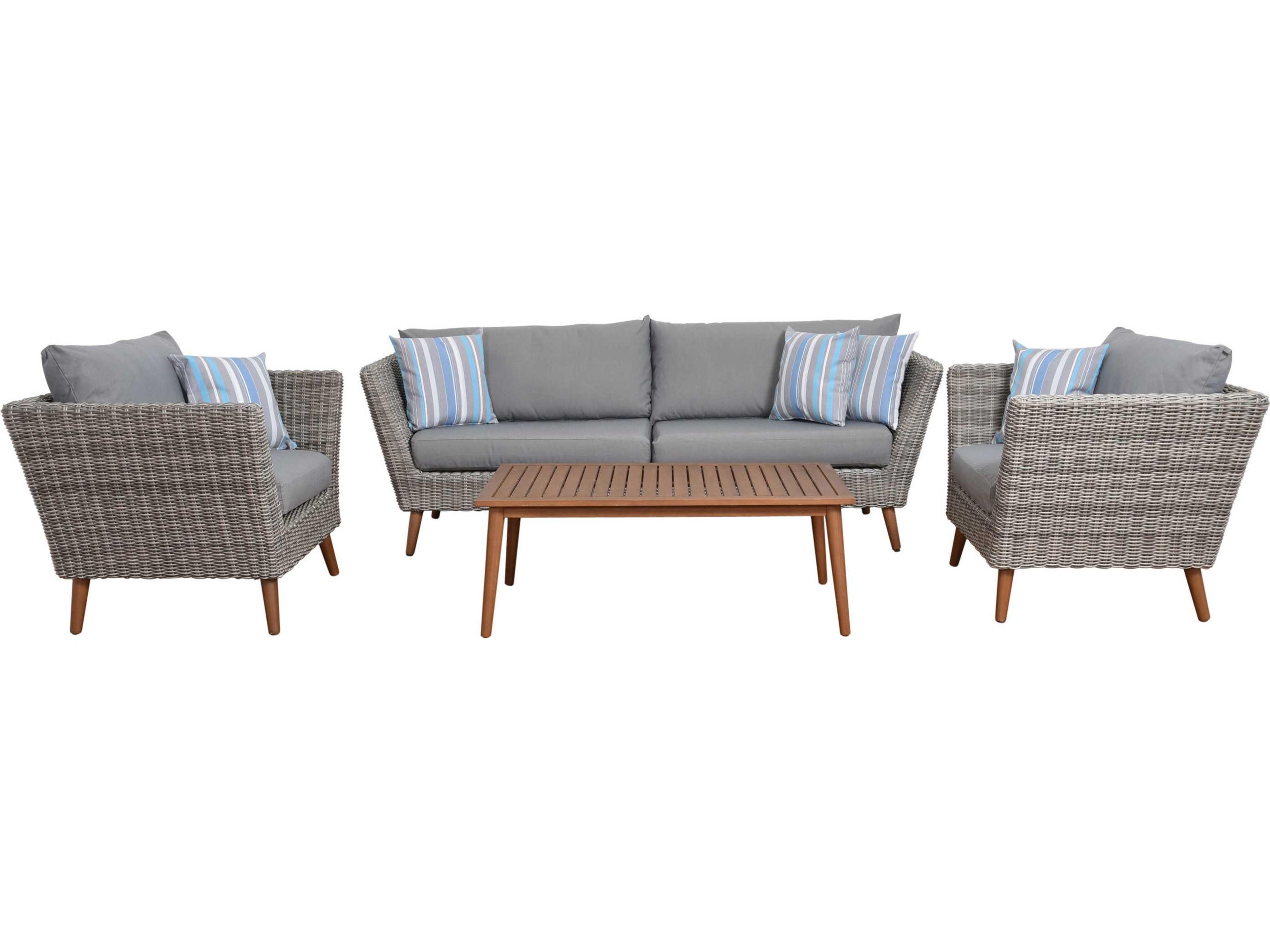 Amazonia Boston 4 Piece Conversation Set with Cushions