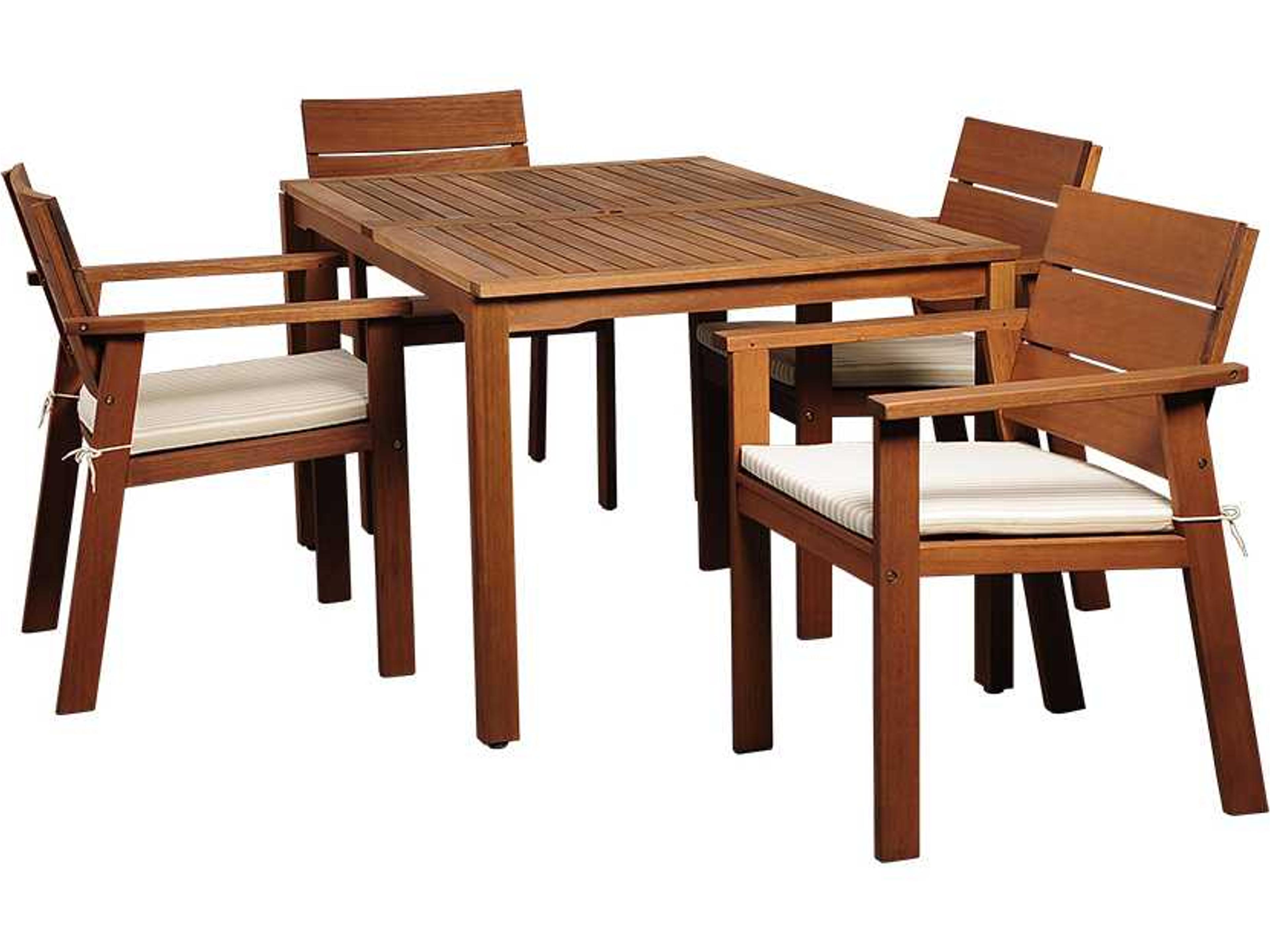 Amazonia Eucalyptus Rectangular Five piece Nelson Patio Dining Set