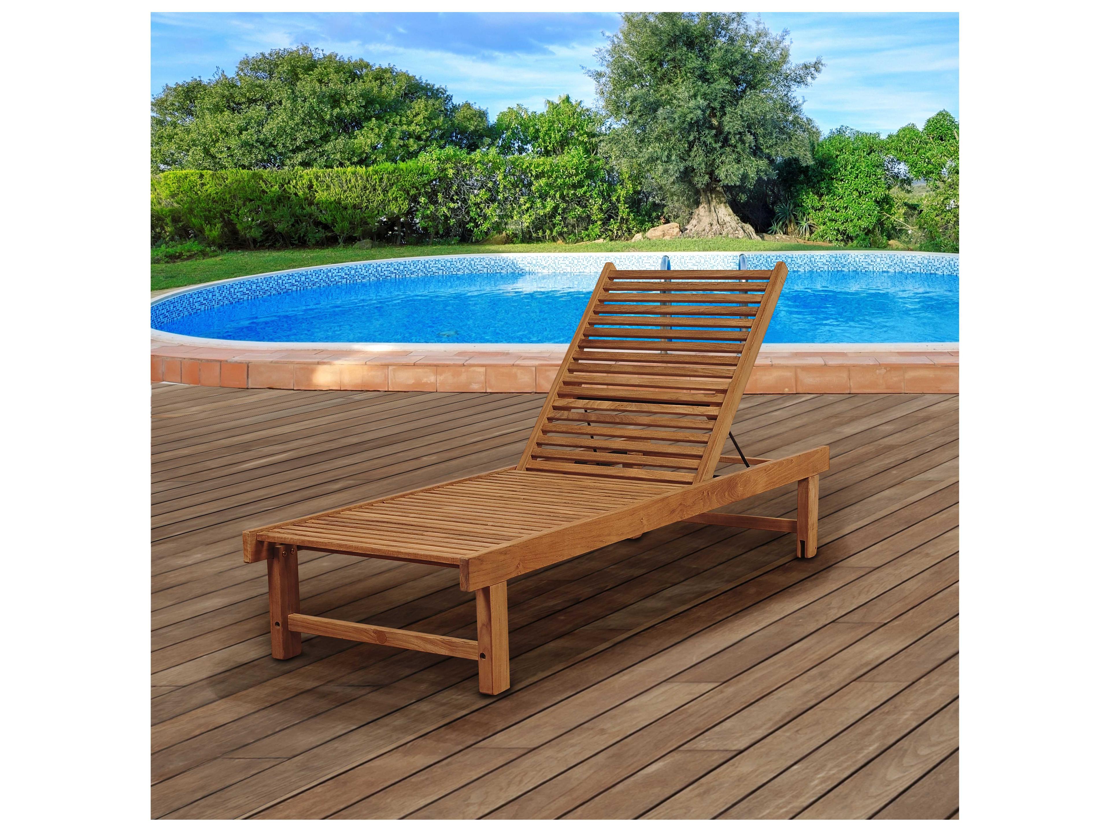 International Home Miami Amazonia Nias Teak Lounger