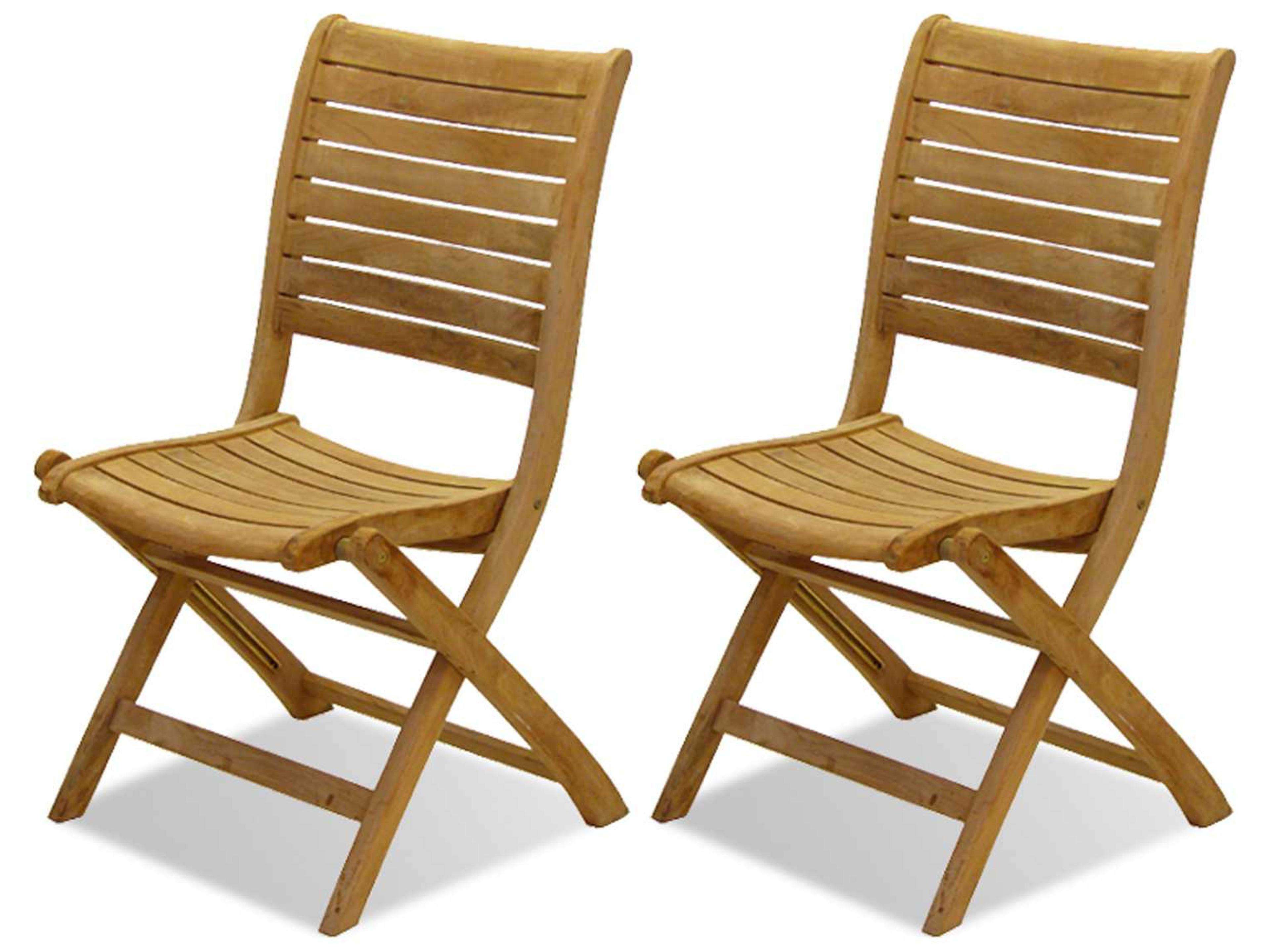 Amazonia Teak Dublin Patio Dining Side Chair Set of 2