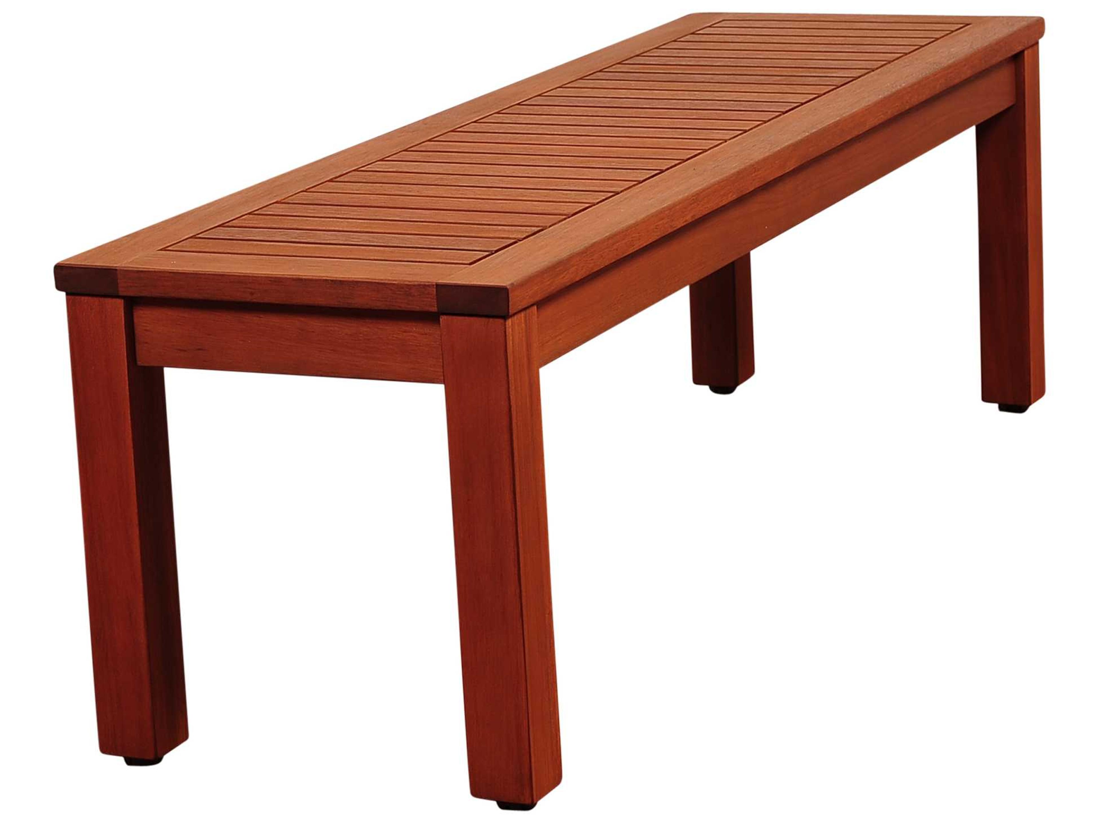 Amazonia Richfield 53 Eucalyptus Backless Patio Bench