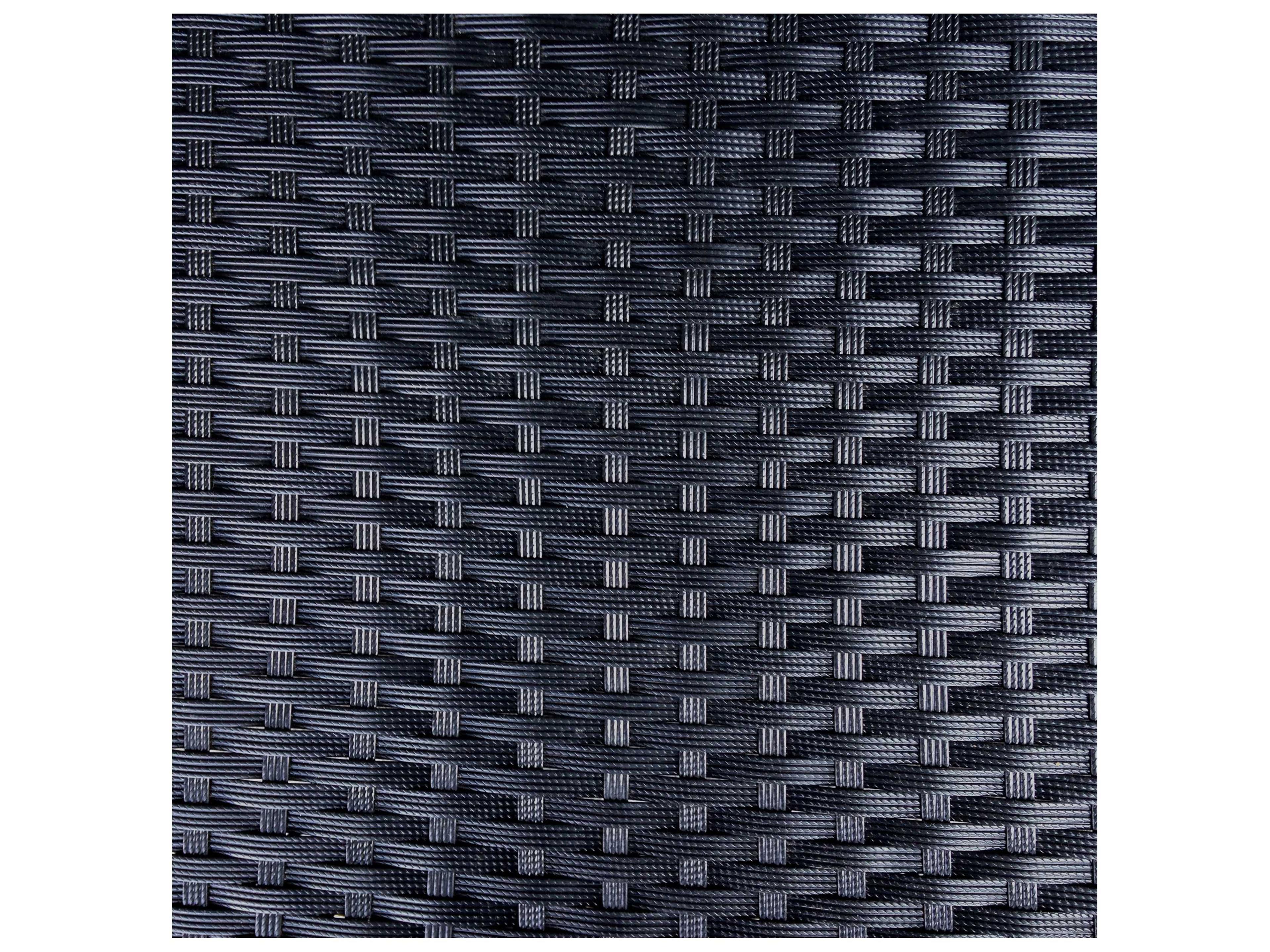 International Home Miami Atlantic Staffordshire 2 Piece Black Wicker Arm Chair Set with Light Grey Cushions