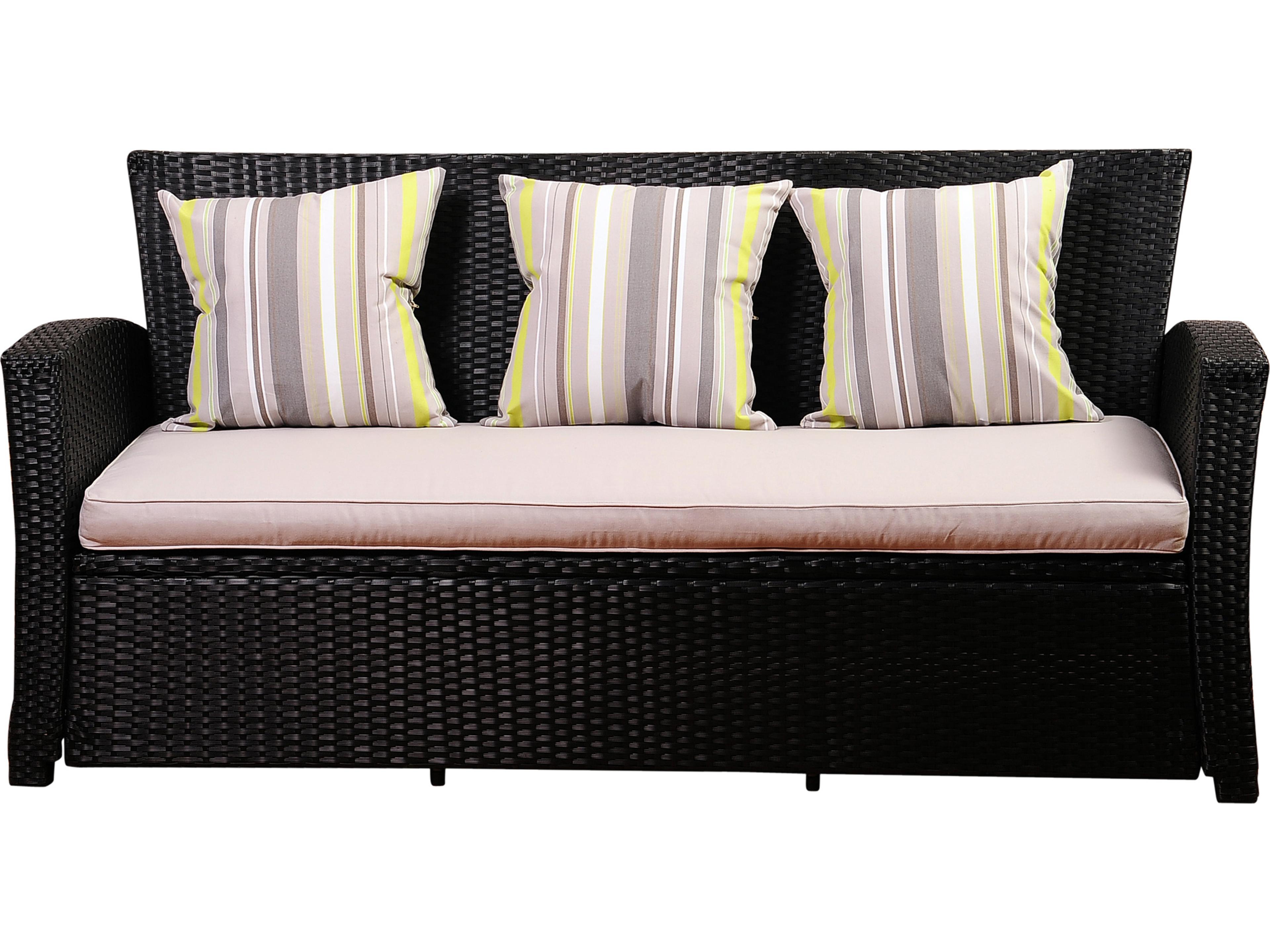 International Home Miami Atlantic Wicker Cushion Outdoor Lounge Set