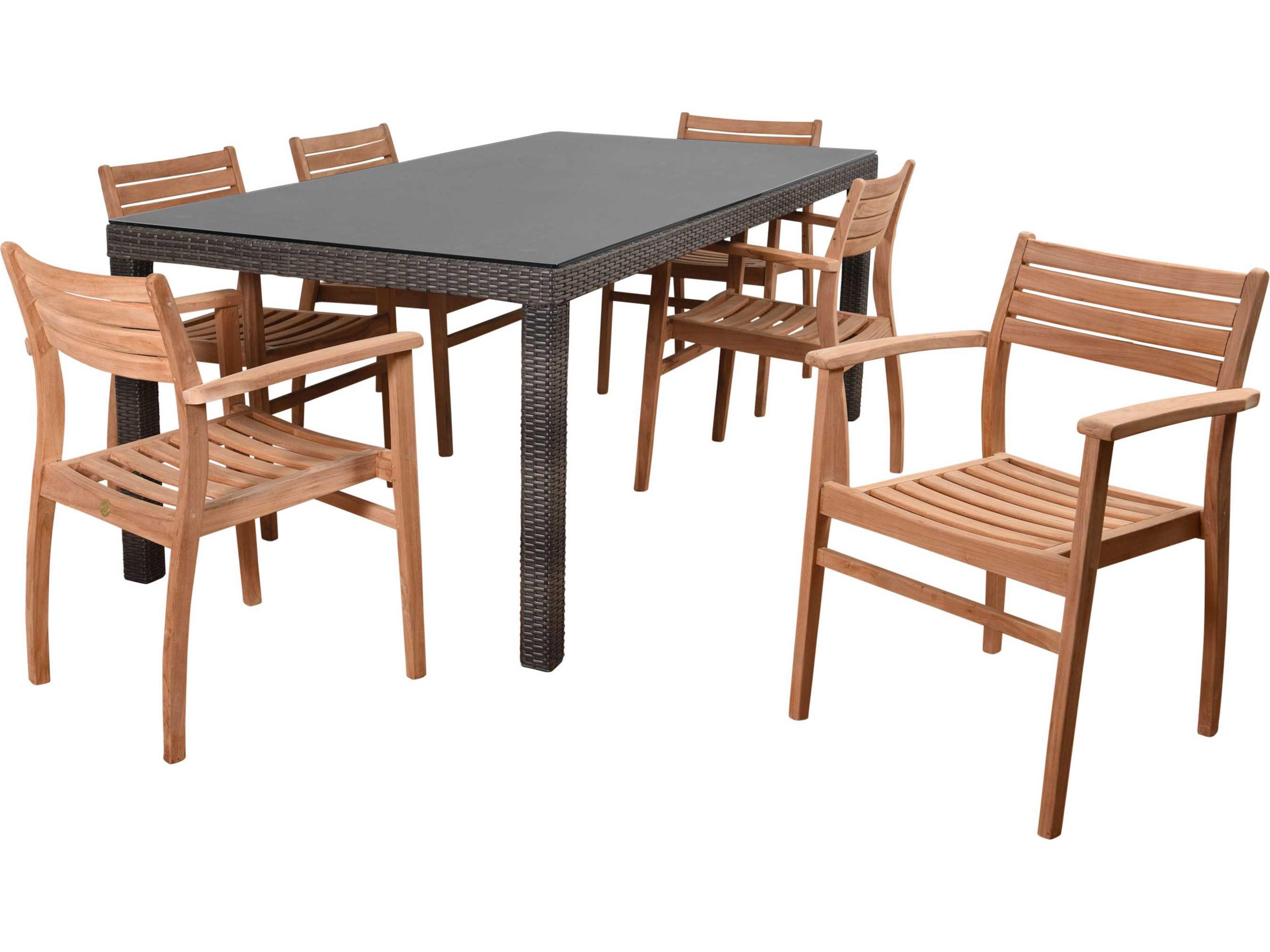 Atlantic Lina 7 Piece Rectangular Patio Dining Set