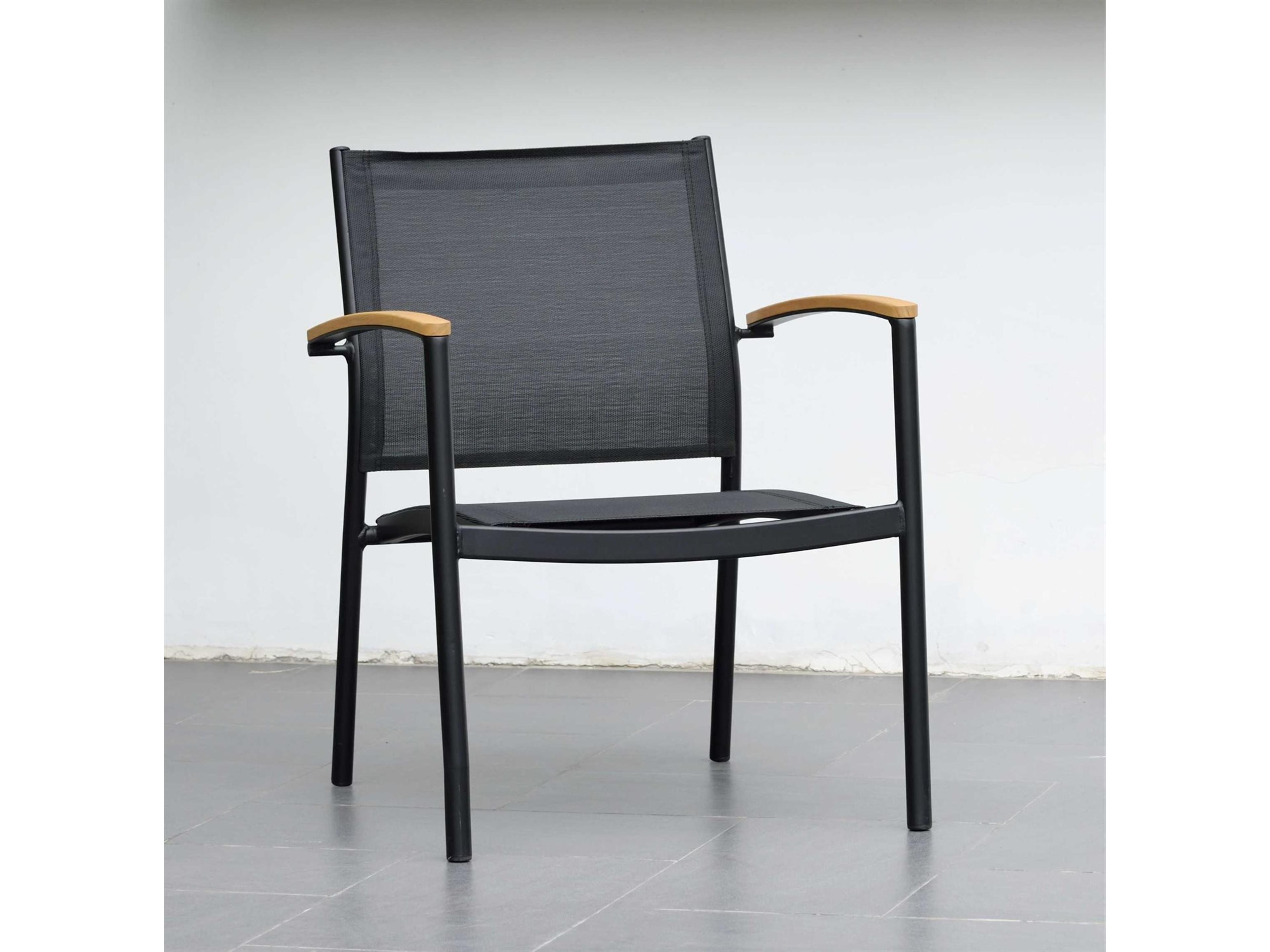 International Home Miami Amazonia Fontana 2 Piece Aluminum Sling Outdoor Patio Dining Chair Set