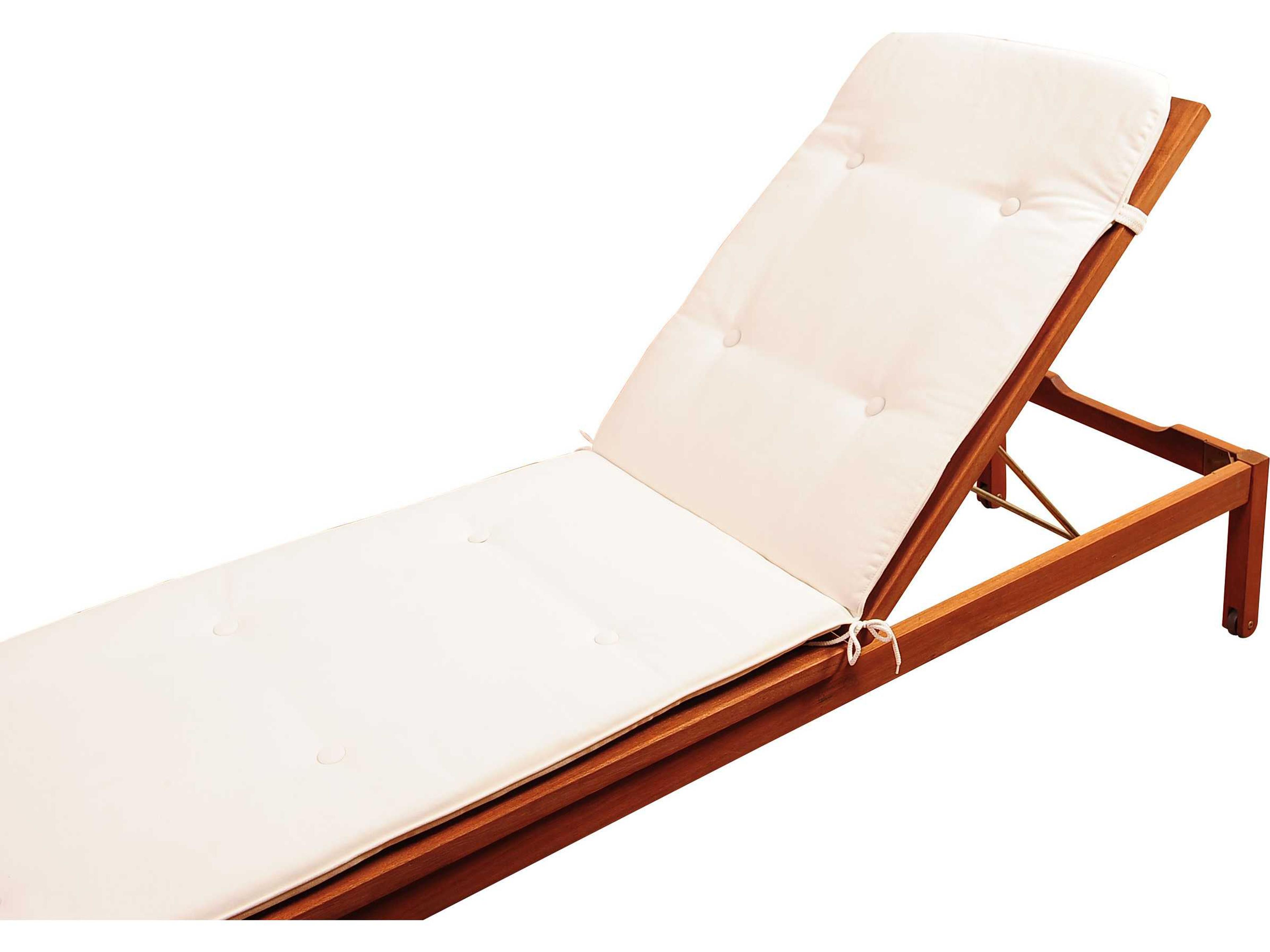 International Home Miami Amazonia Washburn Wheel Lounger with White Cushions