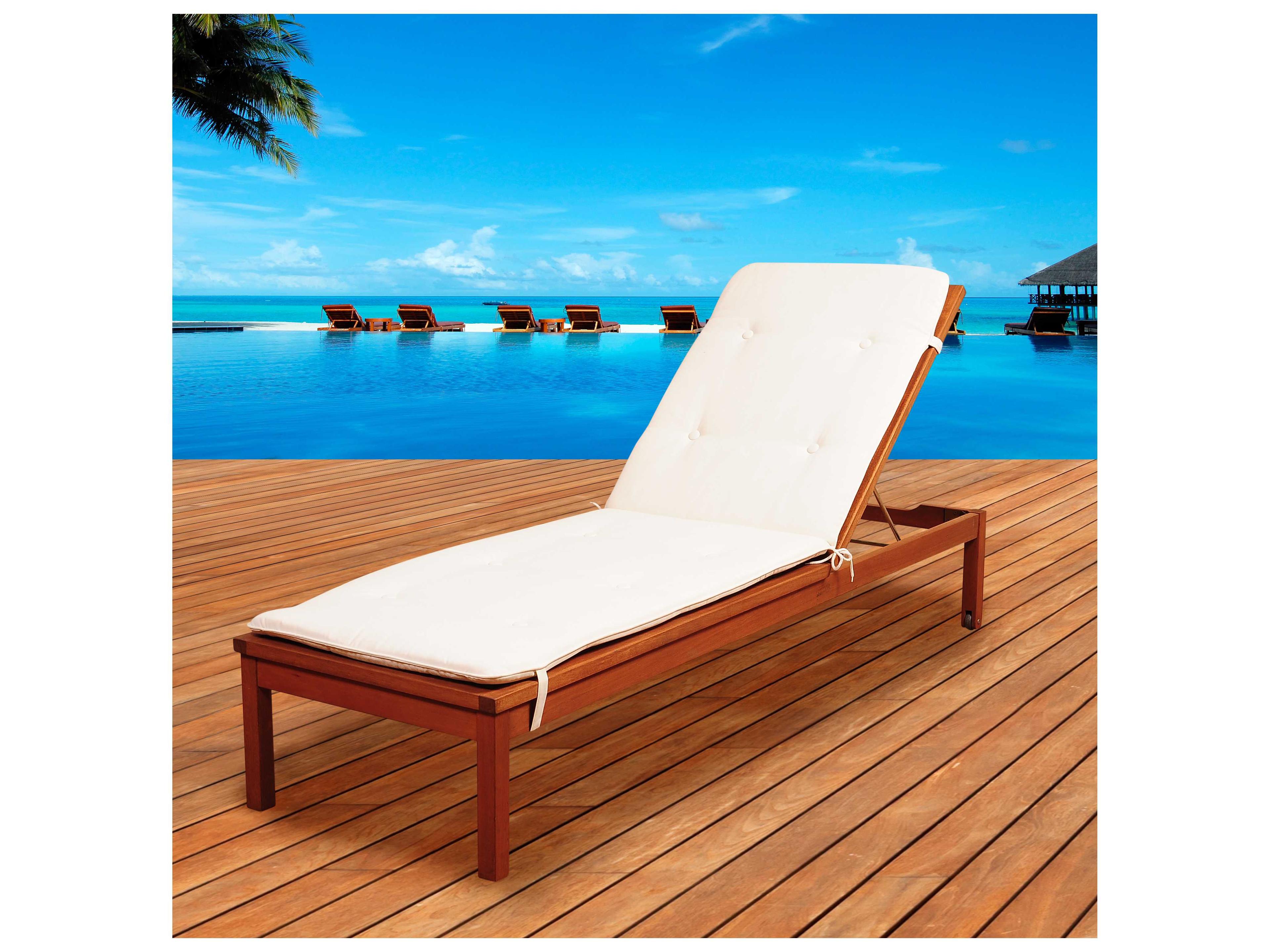 International Home Miami Amazonia Washburn 2 Piece Patio Lounge Set with White Cushions