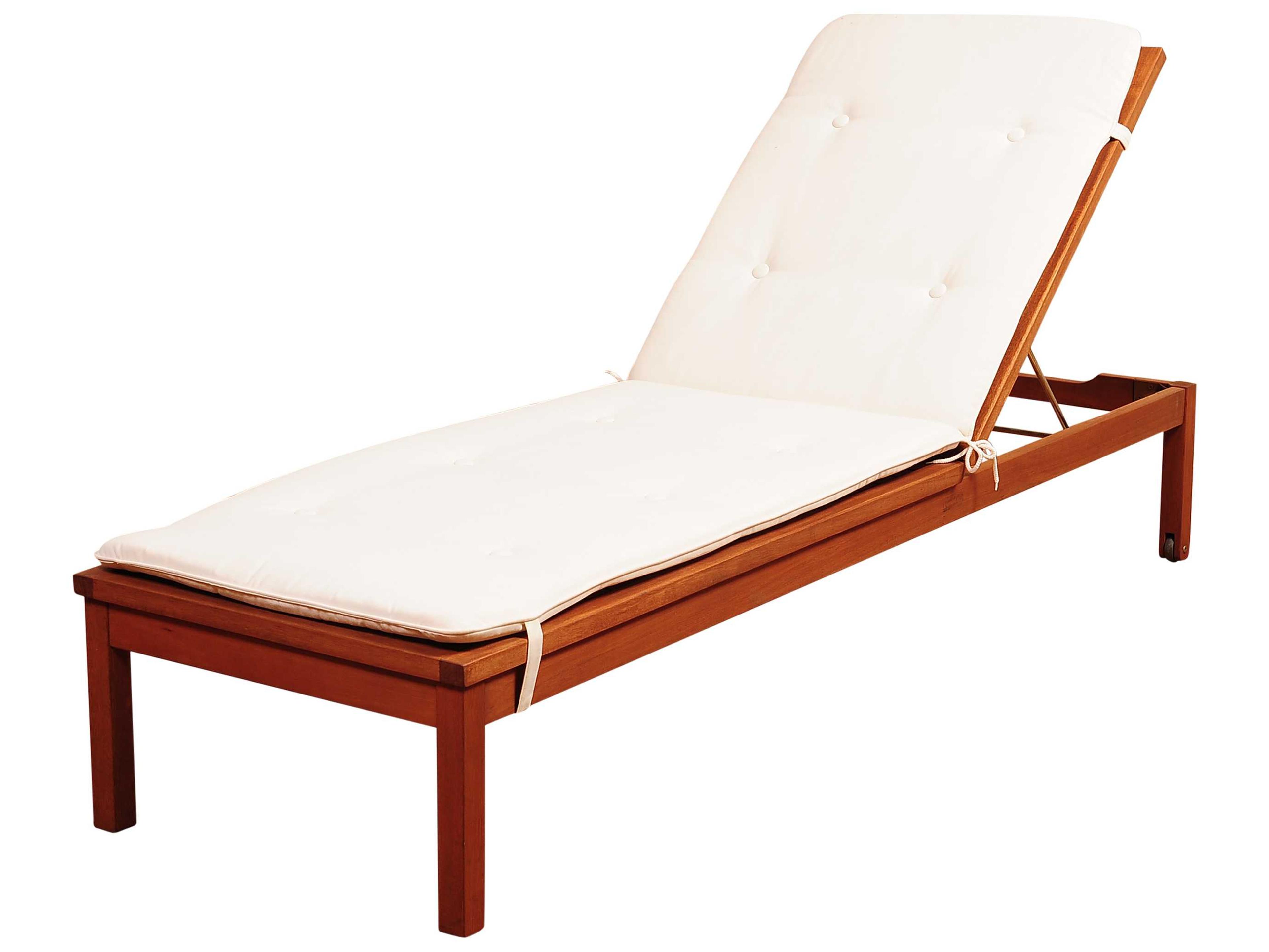 Amazonia Washburn Wheel Lounger with White Cushions