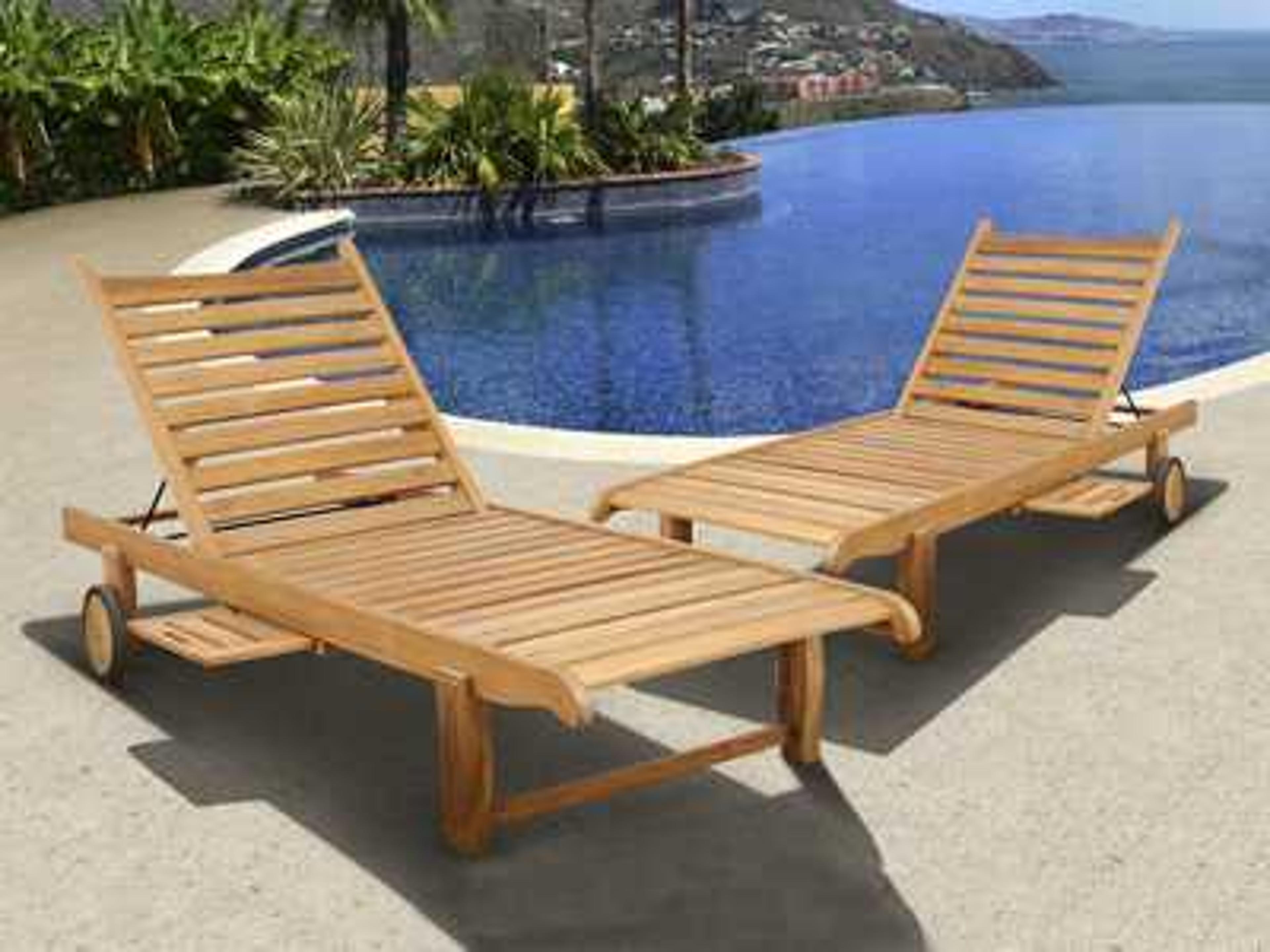 Amazonia Teak Two Piece Cairo Lounger Set