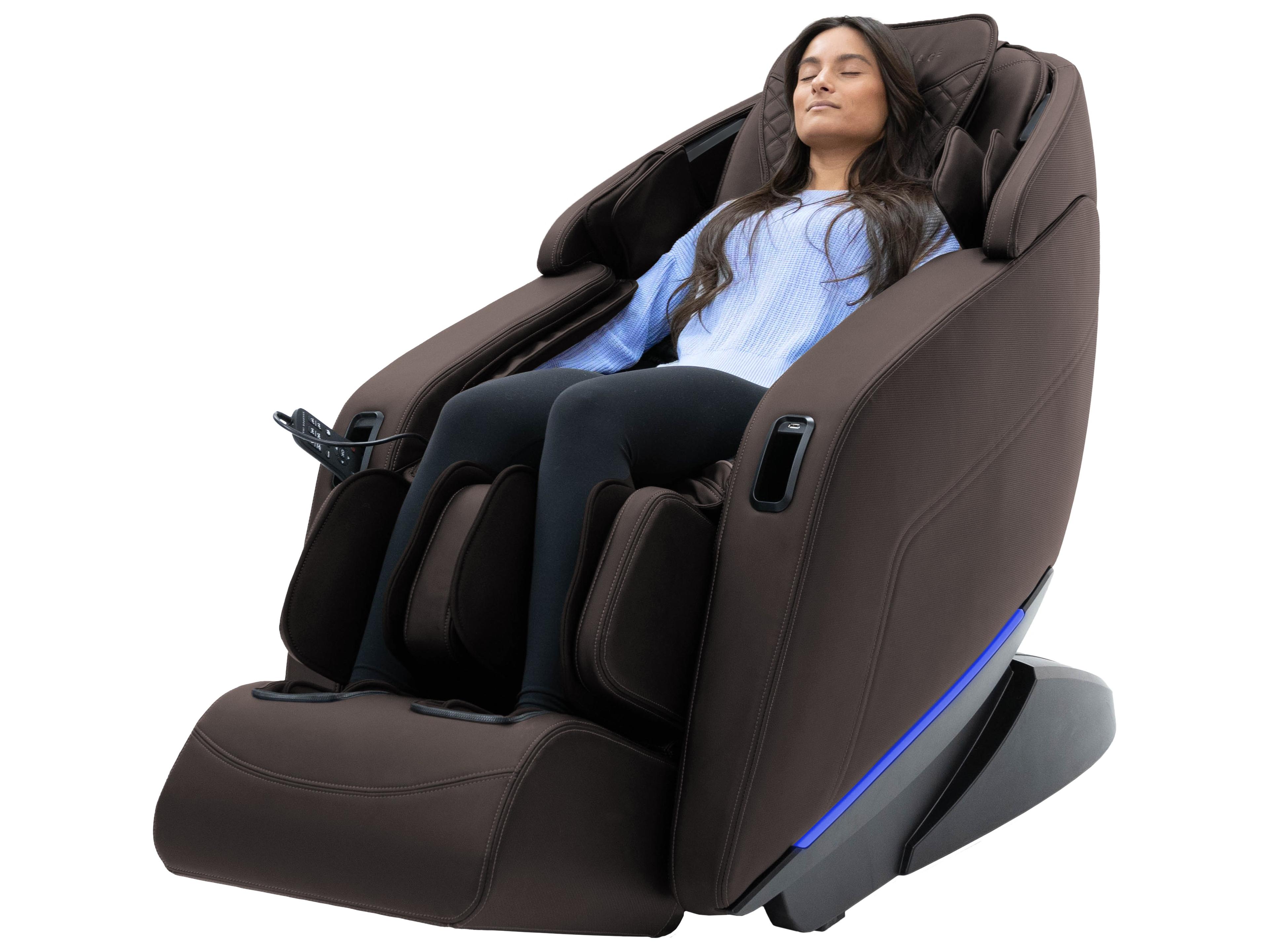 InfinityI Sharper Image Axis 4D Massage Chair in Brown