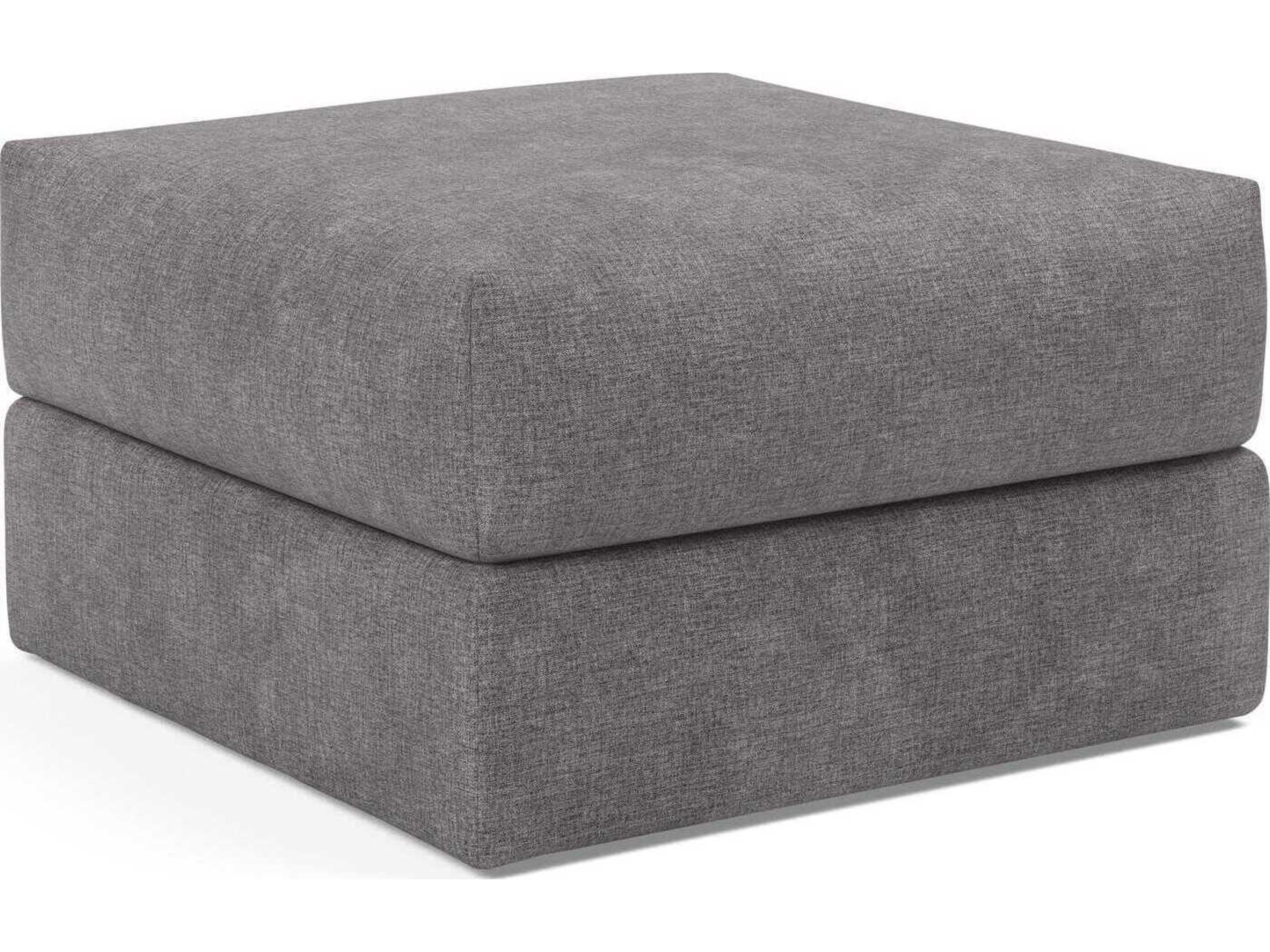 Cornila Avella Warm Grey Upholstered Ottoman