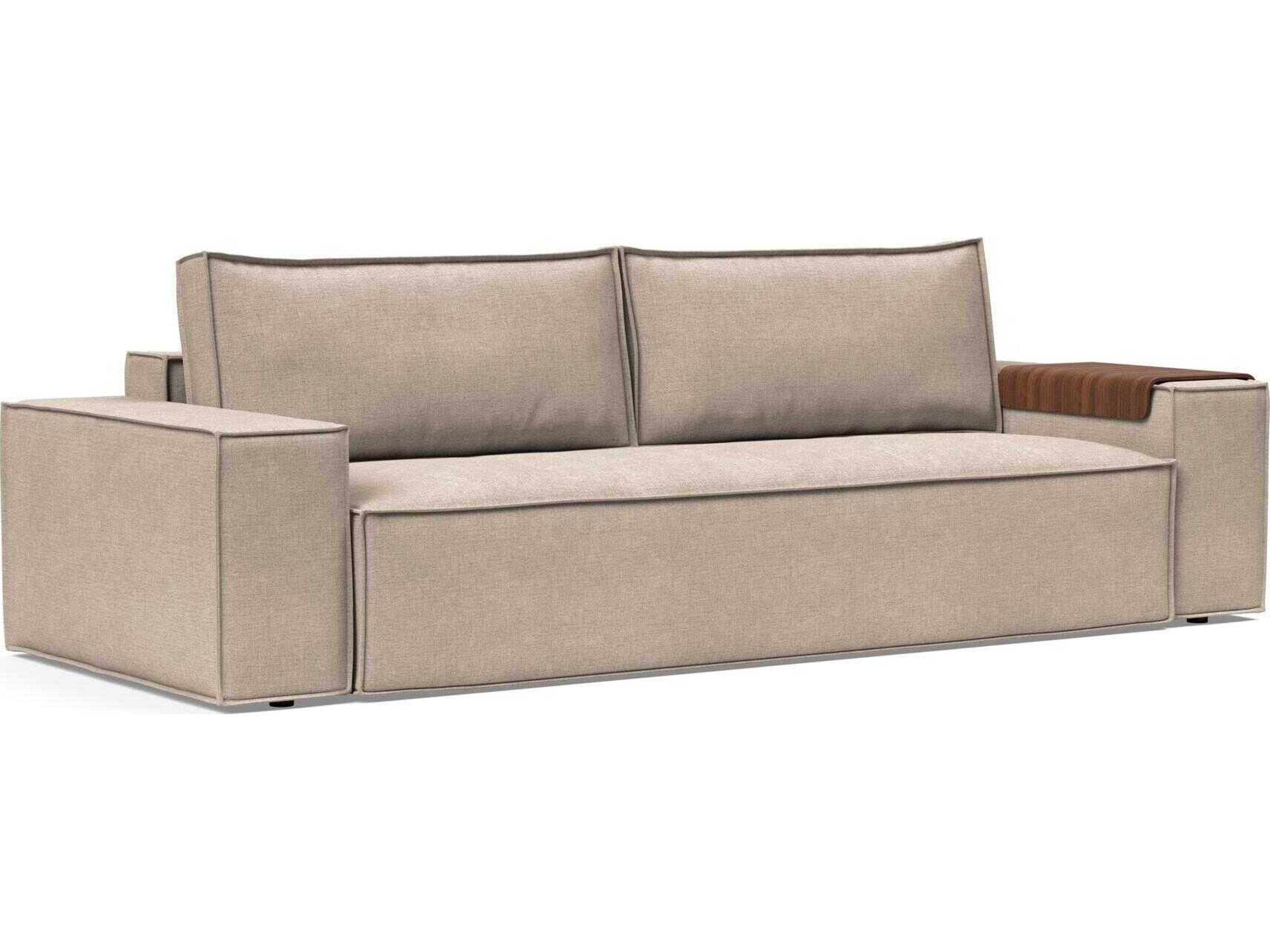 Newilla Adario Taupe Brown Upholstered Sofa Bed