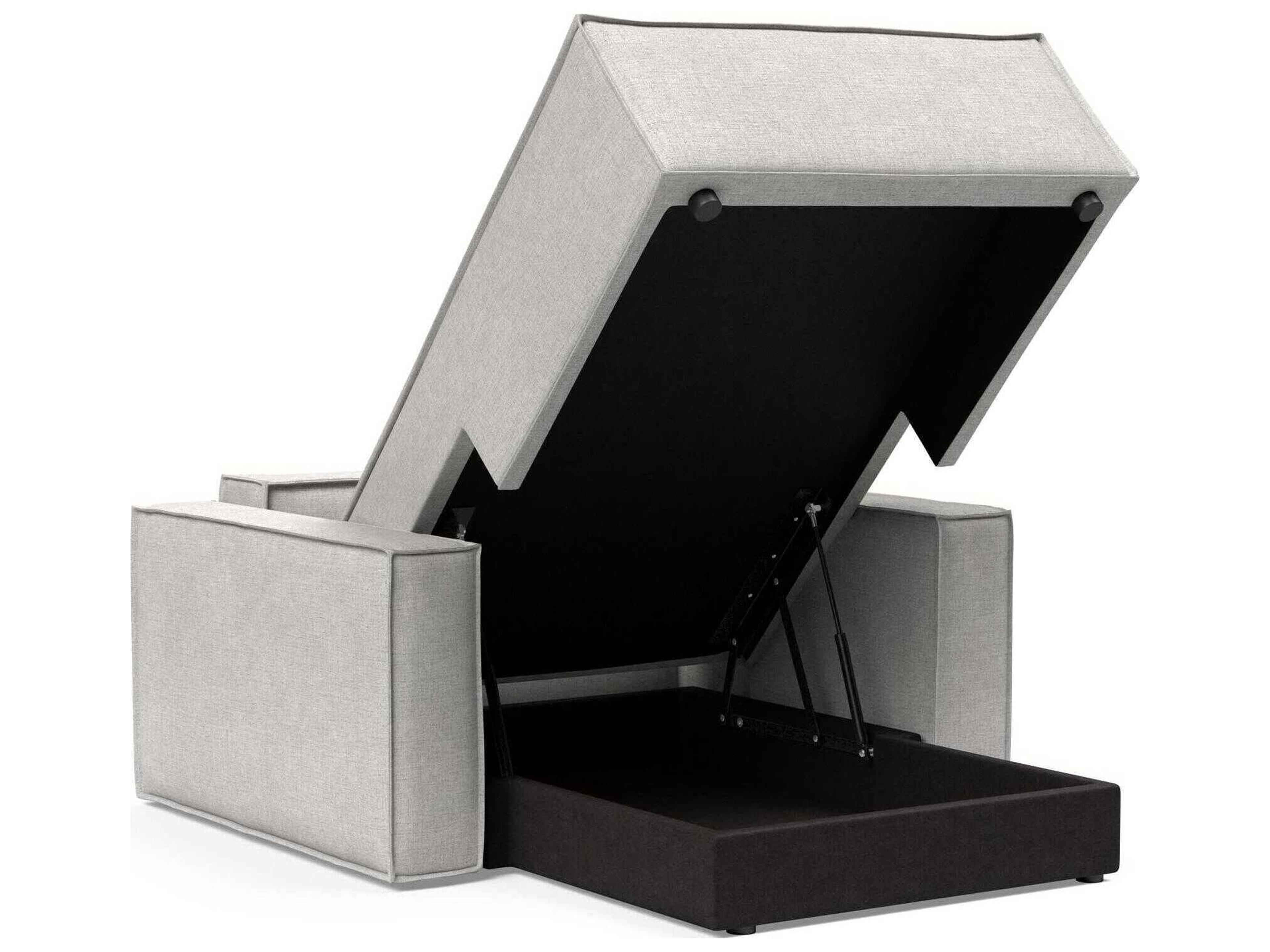 Innovation Newilla Adario Fog Gray Upholstered Chaise