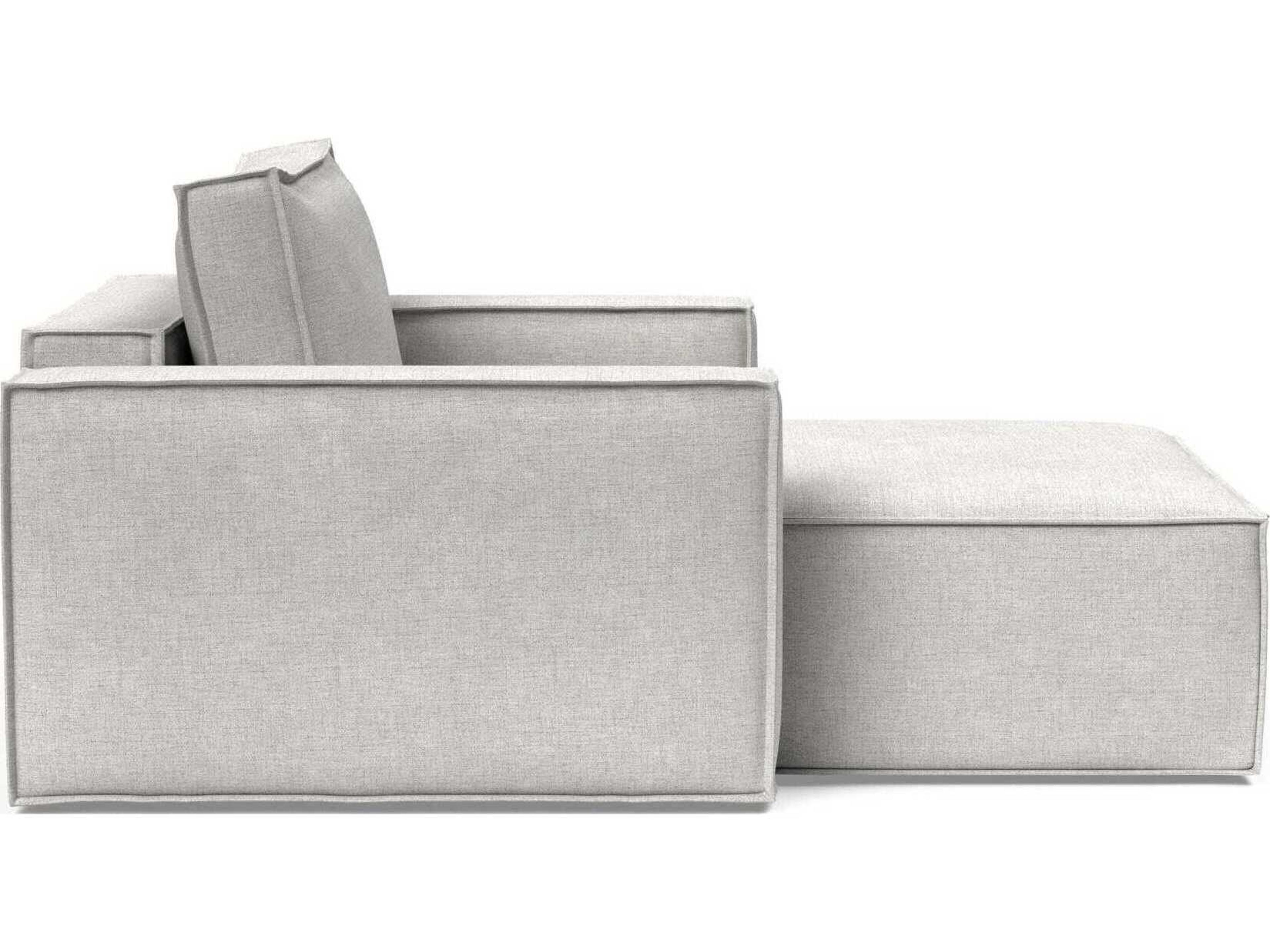 Innovation Newilla Adario Fog Gray Upholstered Chaise