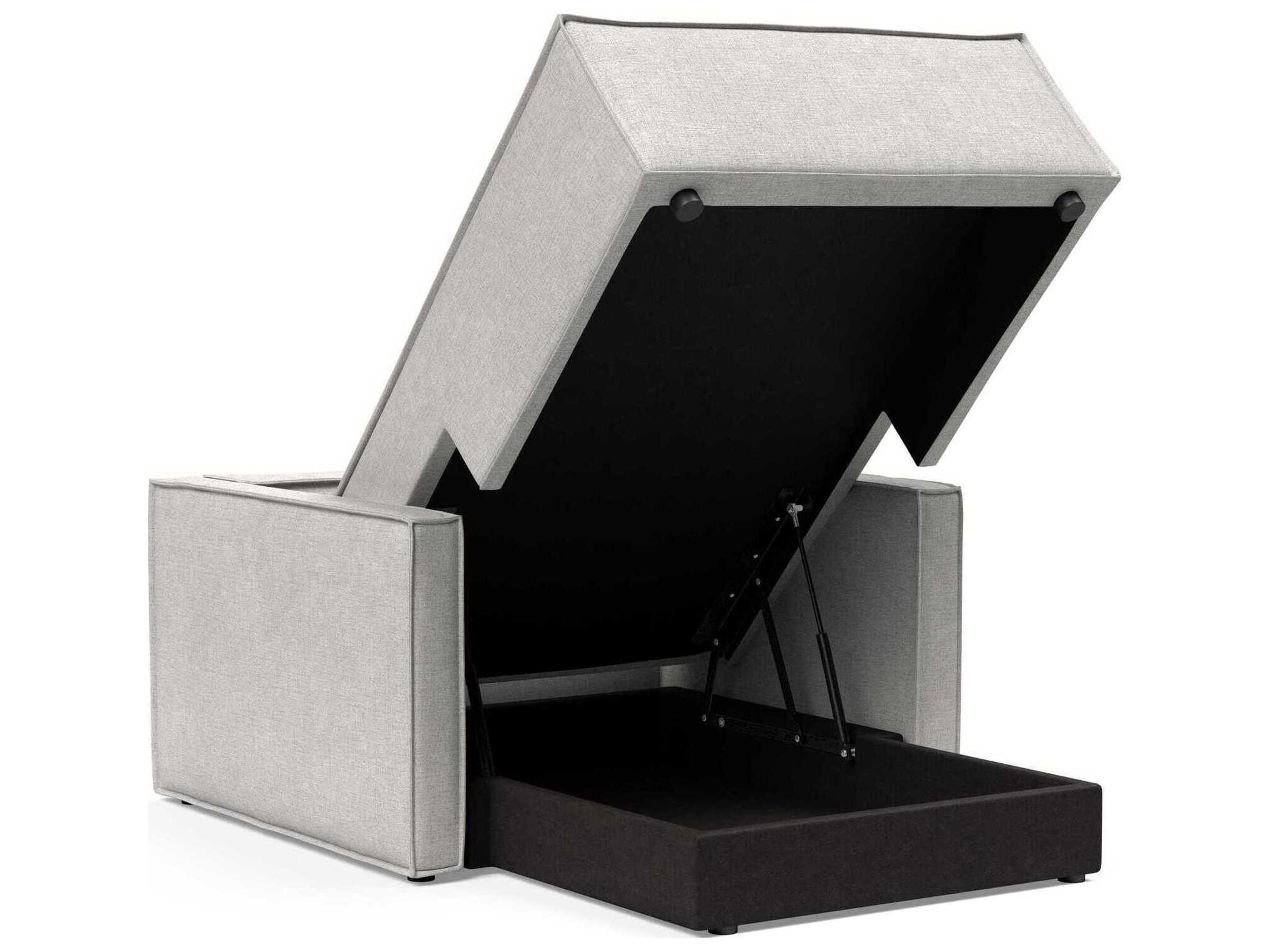 Innovation Newilla Adario Fog Gray Upholstered Chaise