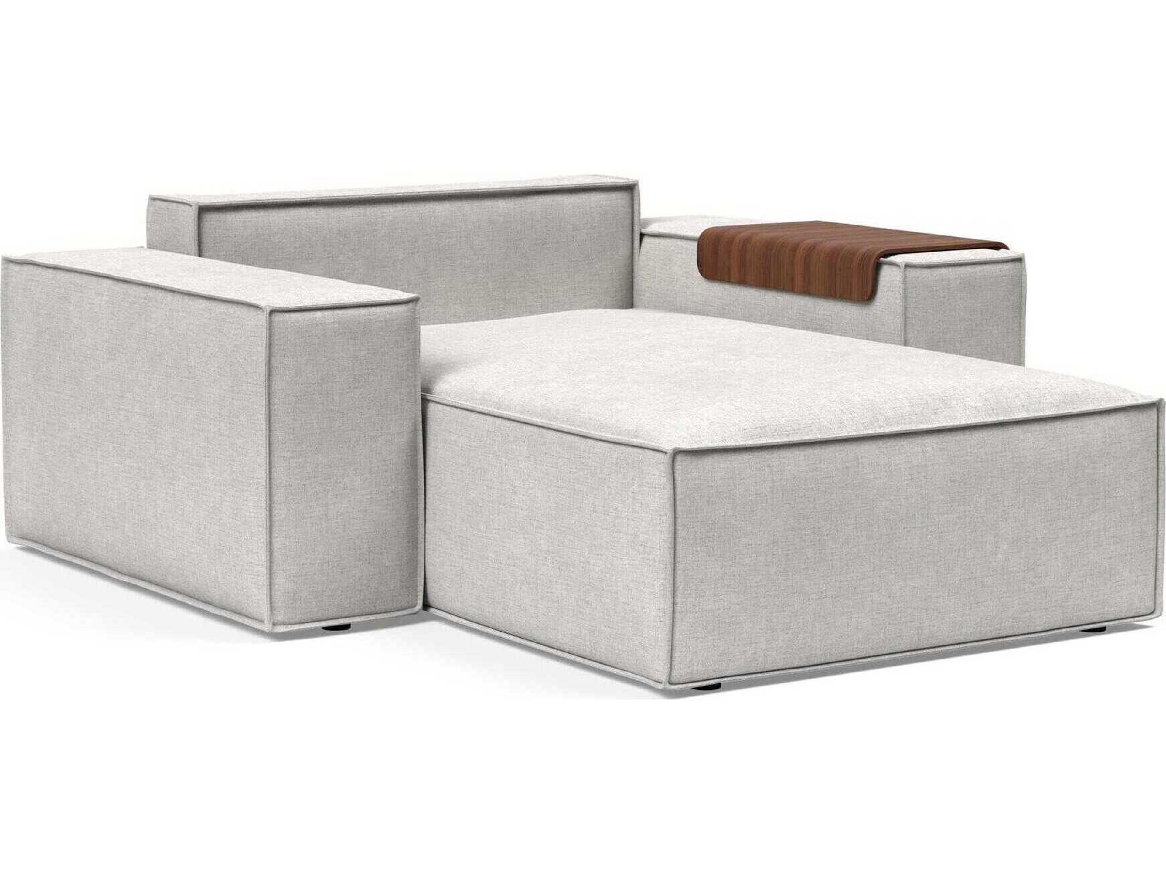 Innovation Newilla Adario Fog Gray Upholstered Chaise