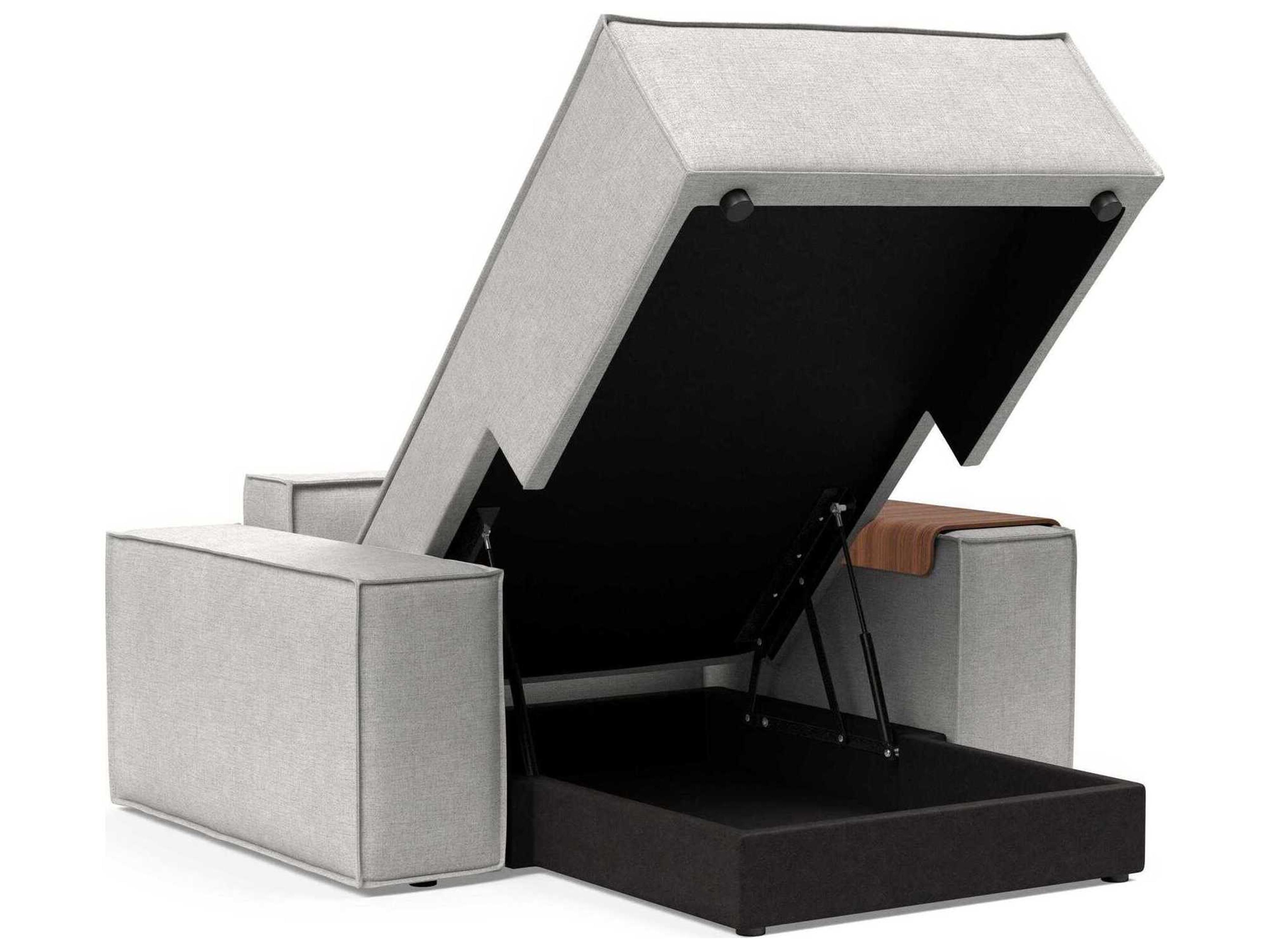 Innovation Newilla Adario Fog Gray Upholstered Chaise