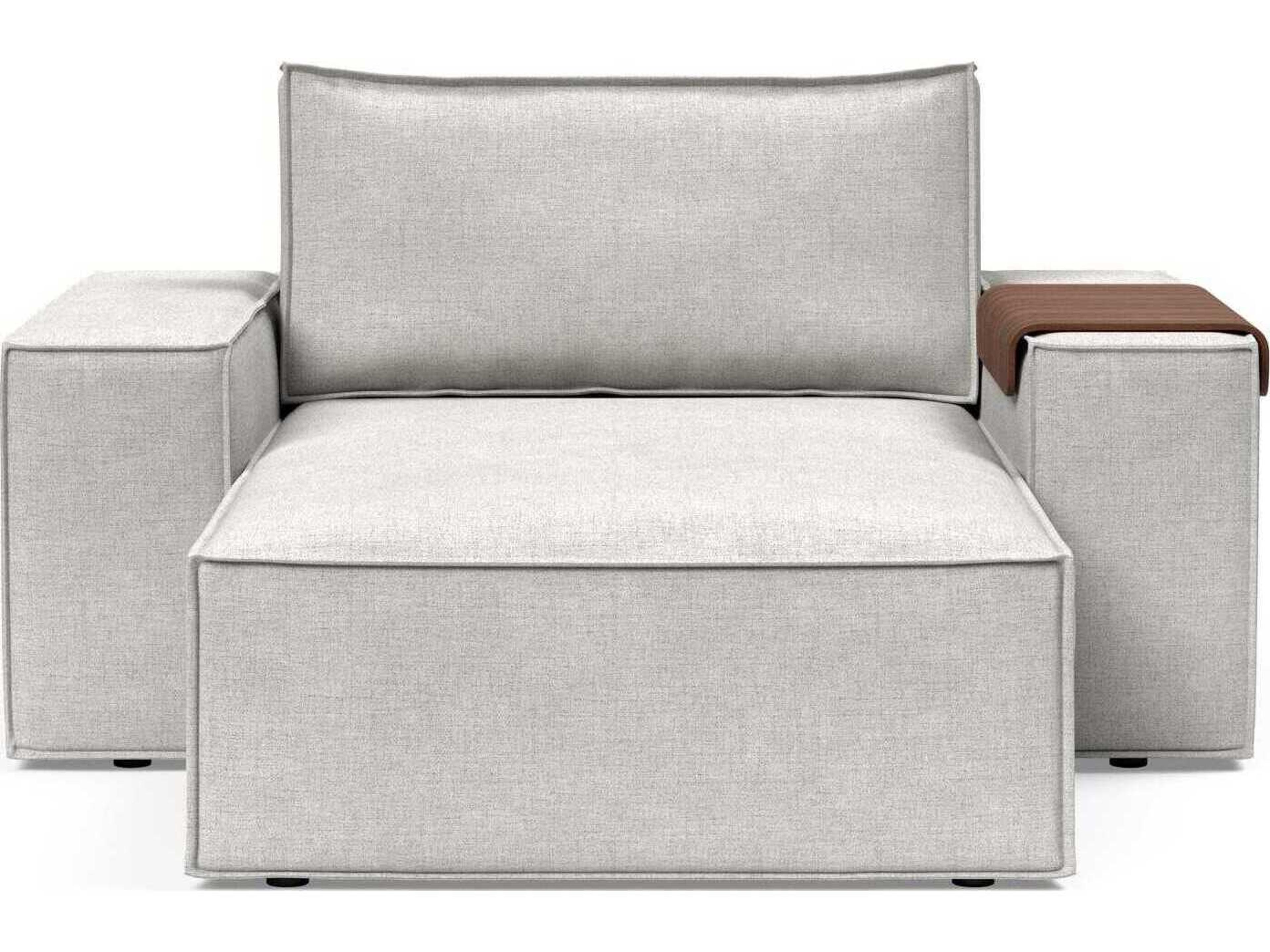 Innovation Newilla Adario Fog Gray Upholstered Chaise