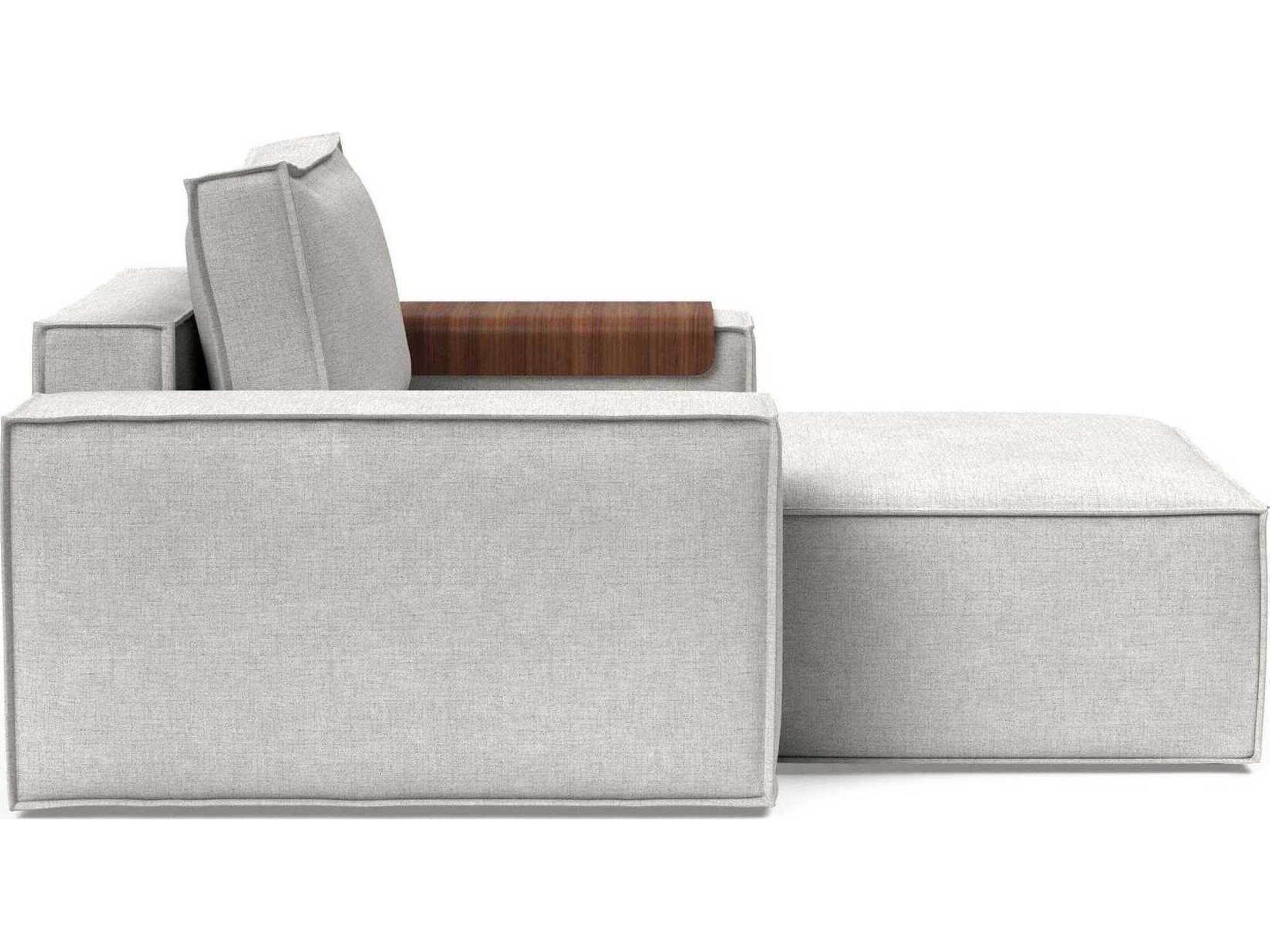 Innovation Newilla Adario Fog Gray Upholstered Chaise