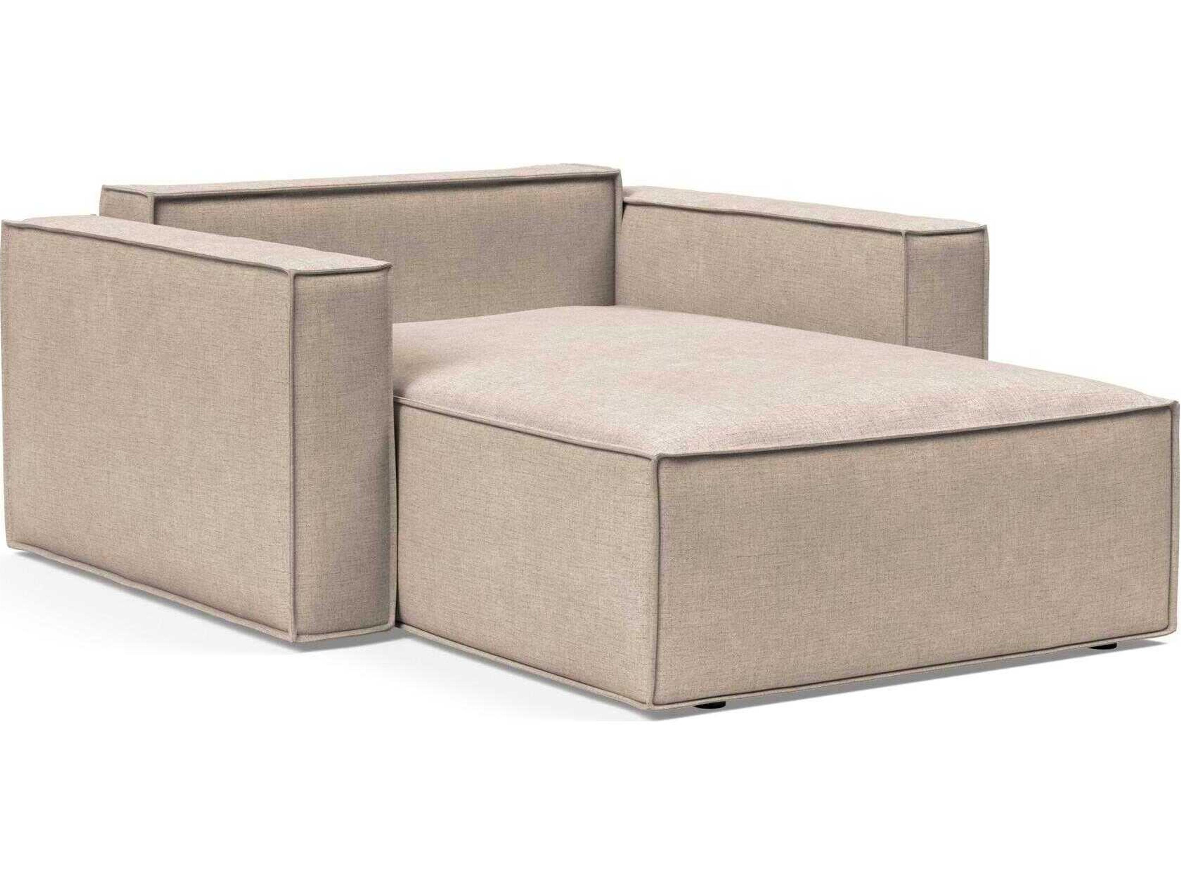 Innovation Newilla Adario Taupe Brown Upholstered Chaise