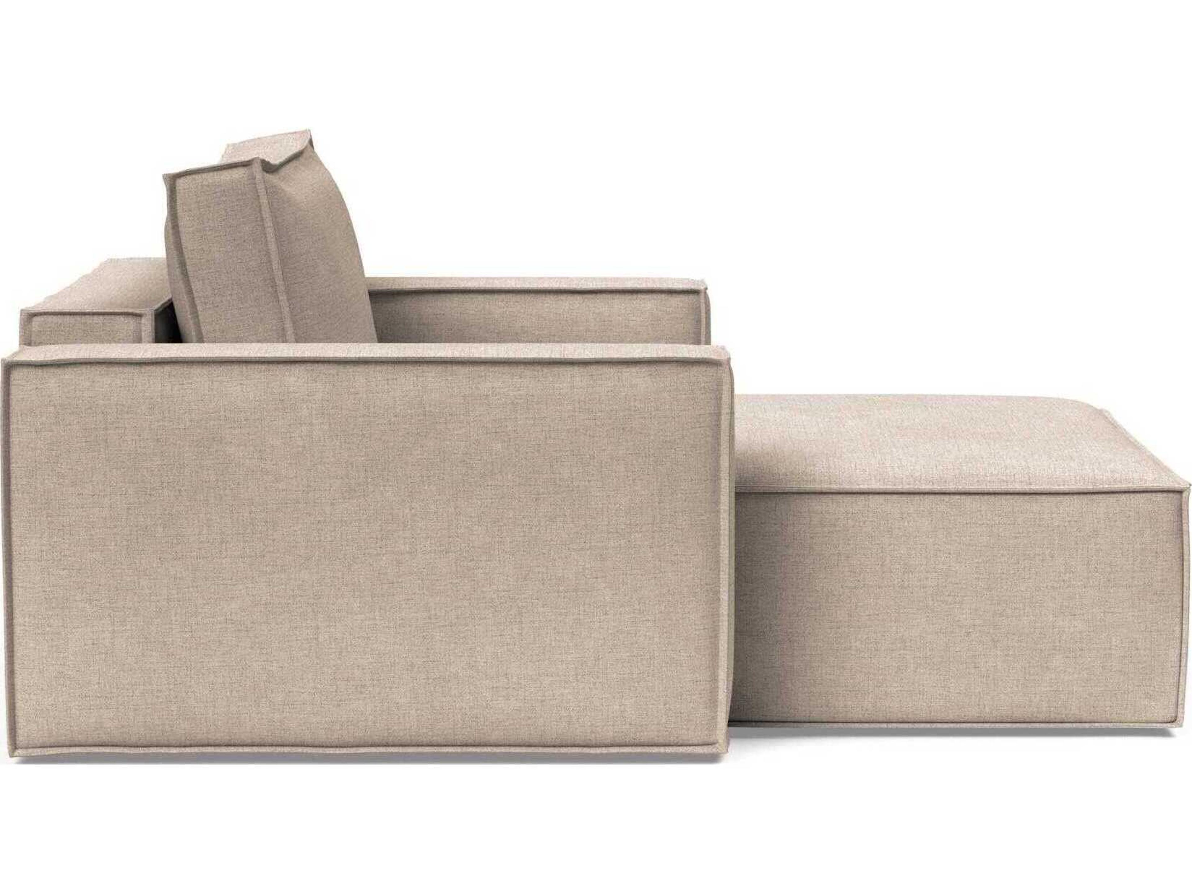 Innovation Newilla Adario Taupe Brown Upholstered Chaise